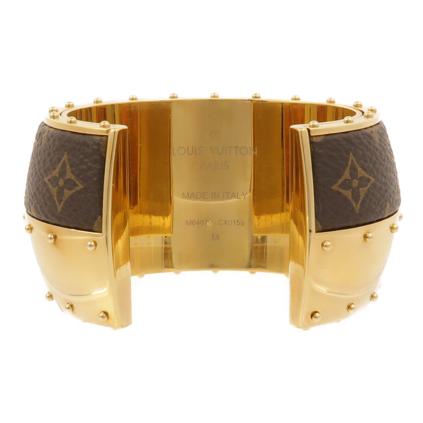 LOUIS VUITTON 金屬/Monogram Wild LV Cuff M手鐲