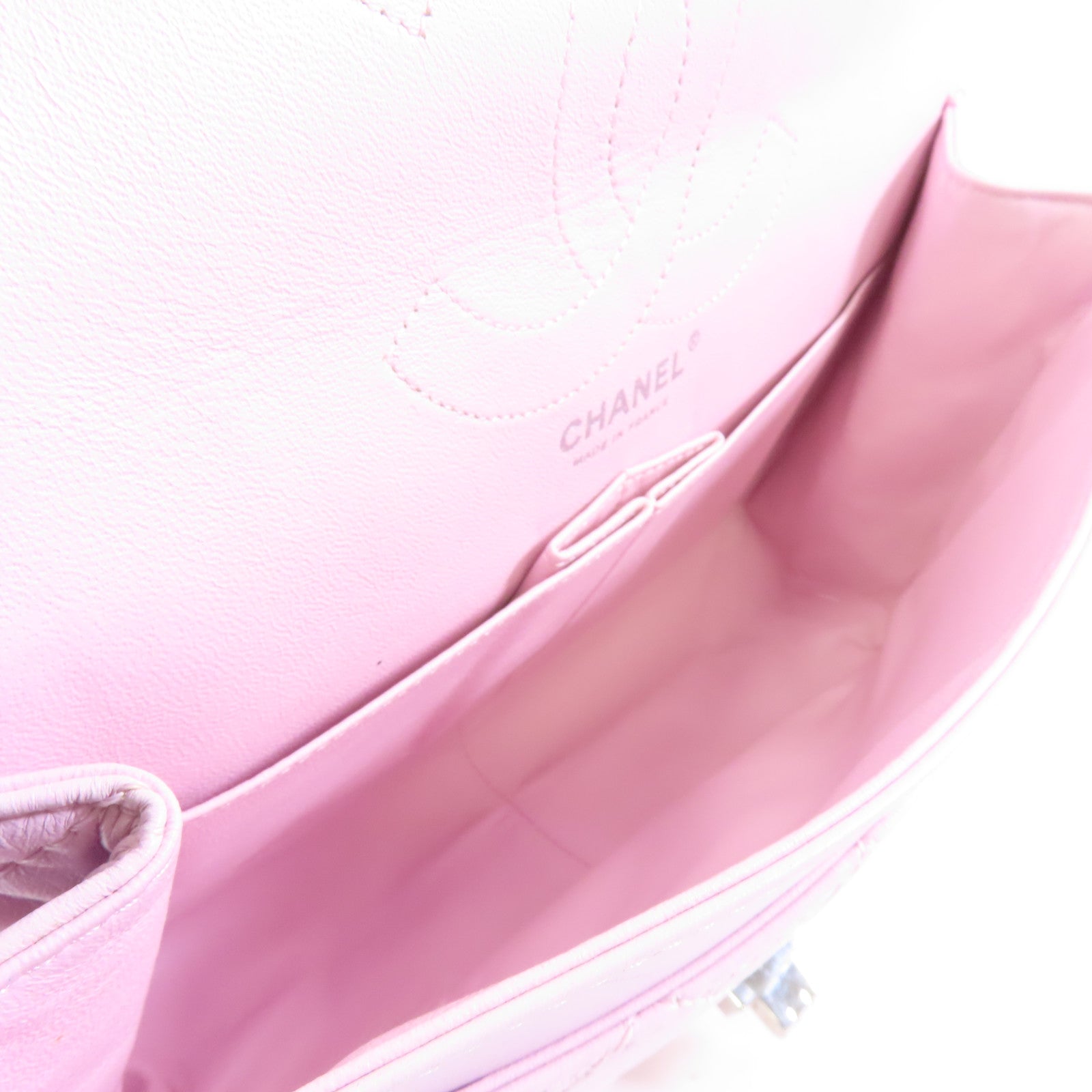 CHANEL 【激減優惠】菱格羊皮皮革2.55 Chain Shoulder Bag銀扣鏈帶肩背袋銀色