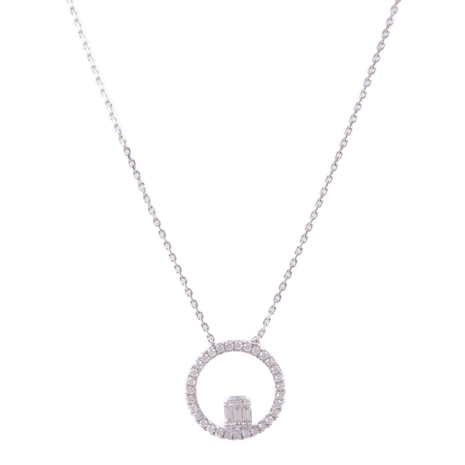 JEWELRY Diamond Necklace 18K White Gold