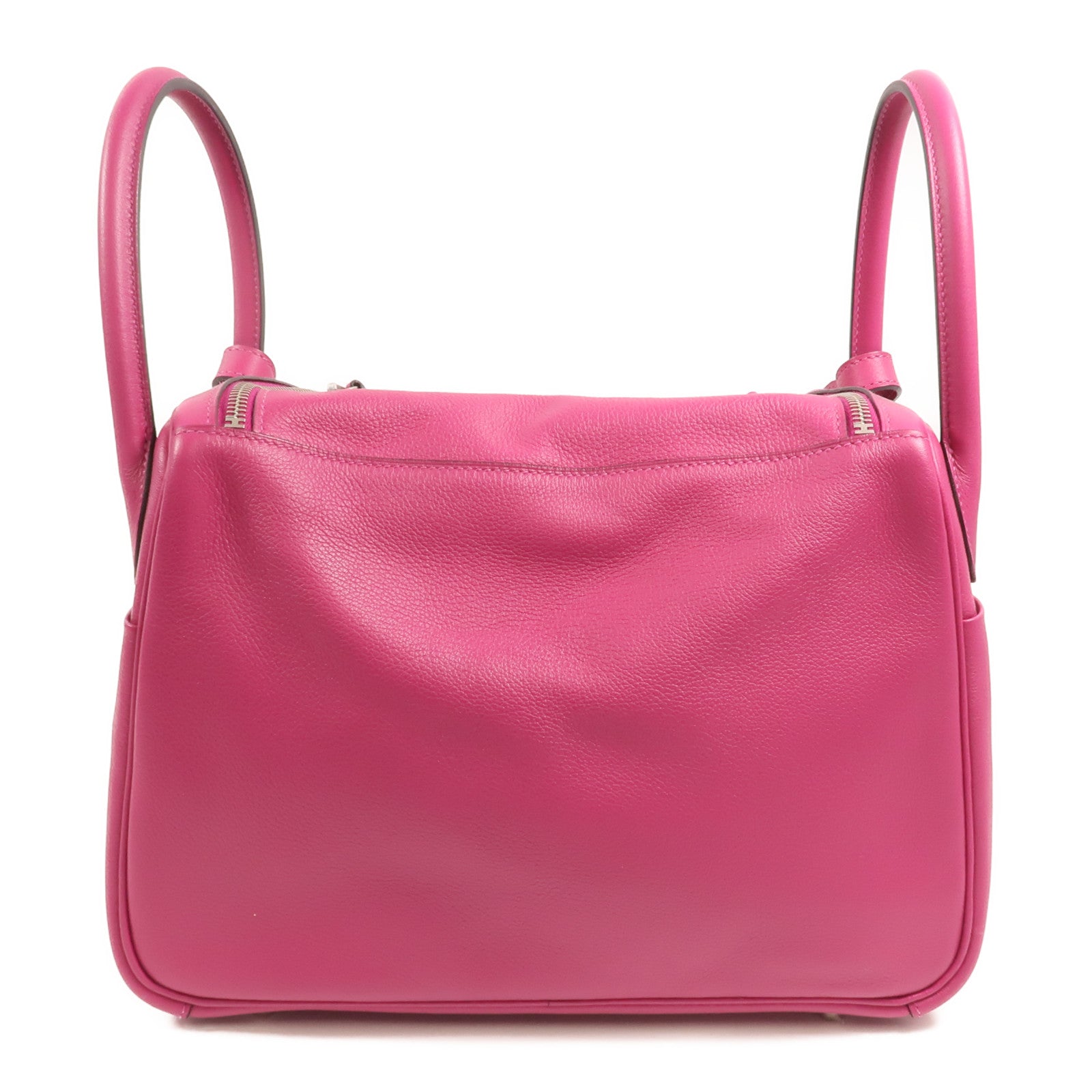 HERMES Evercolor皮革Lindy 30手挽肩背兩用袋Rose Pourpre