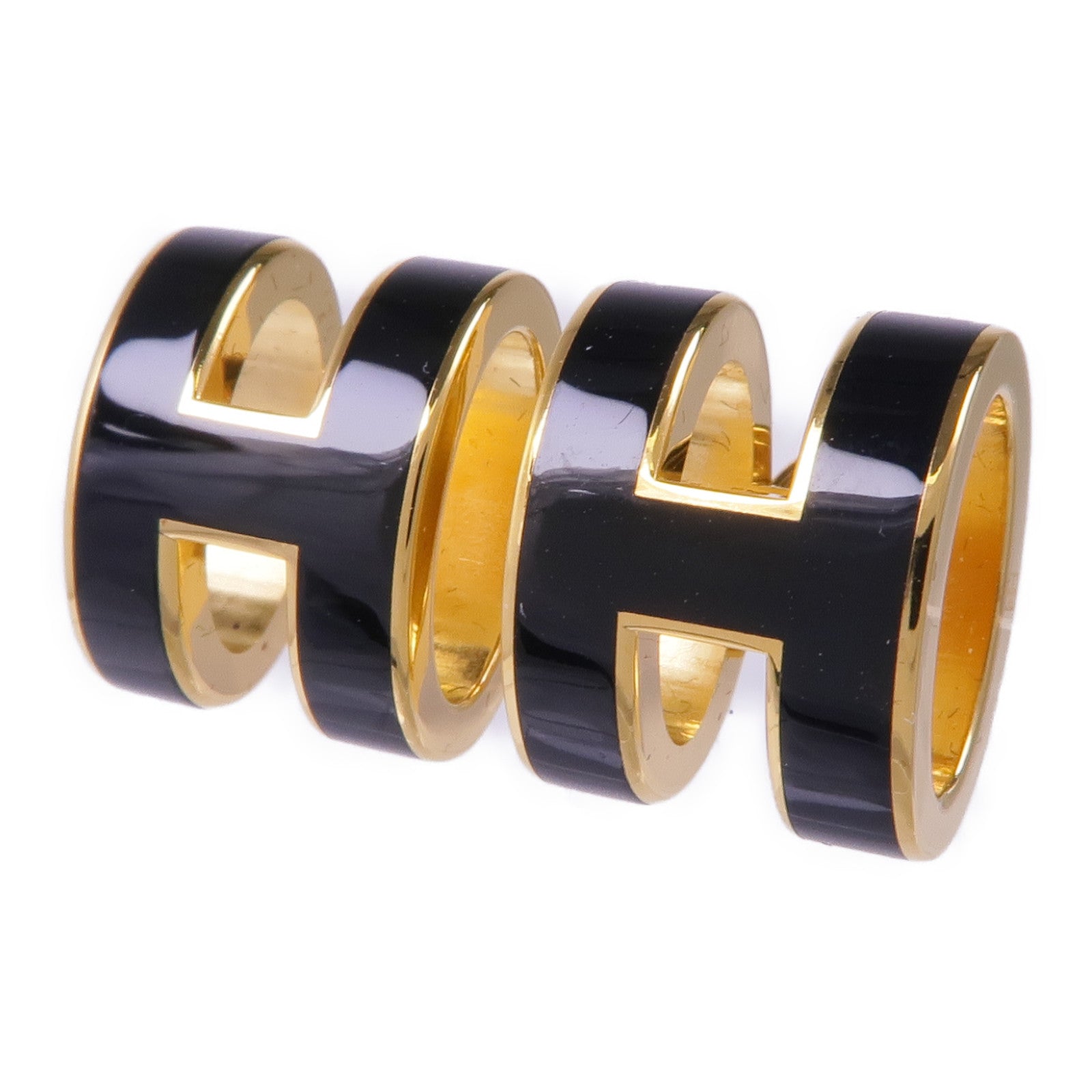 HERMES 金屬Pop H Earrings耳環Noir