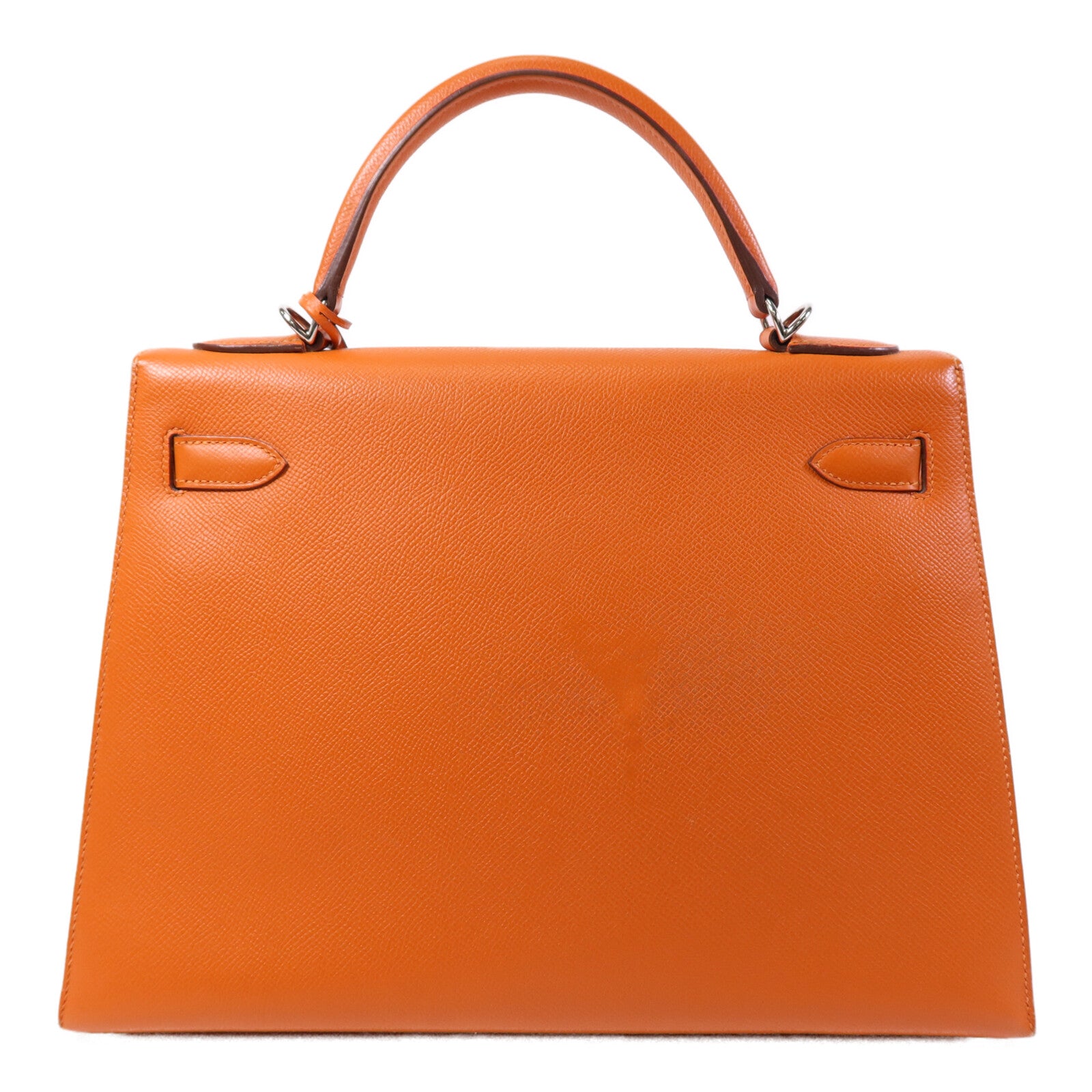 HERMES Epsom皮革Kelly 32手挽肩背兩用袋Orange