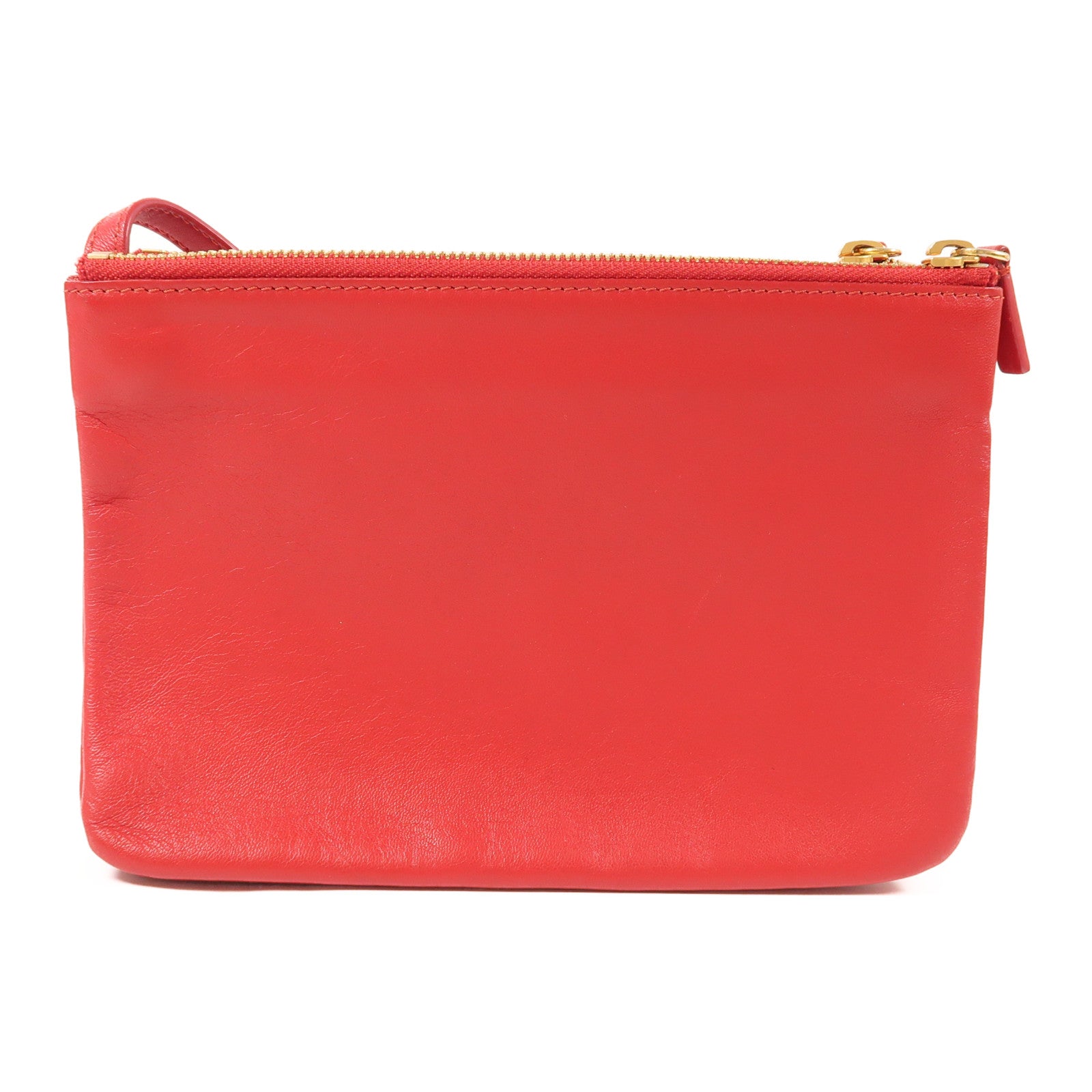 CELINE 【激減優惠】羊皮皮革Trio金扣肩背袋