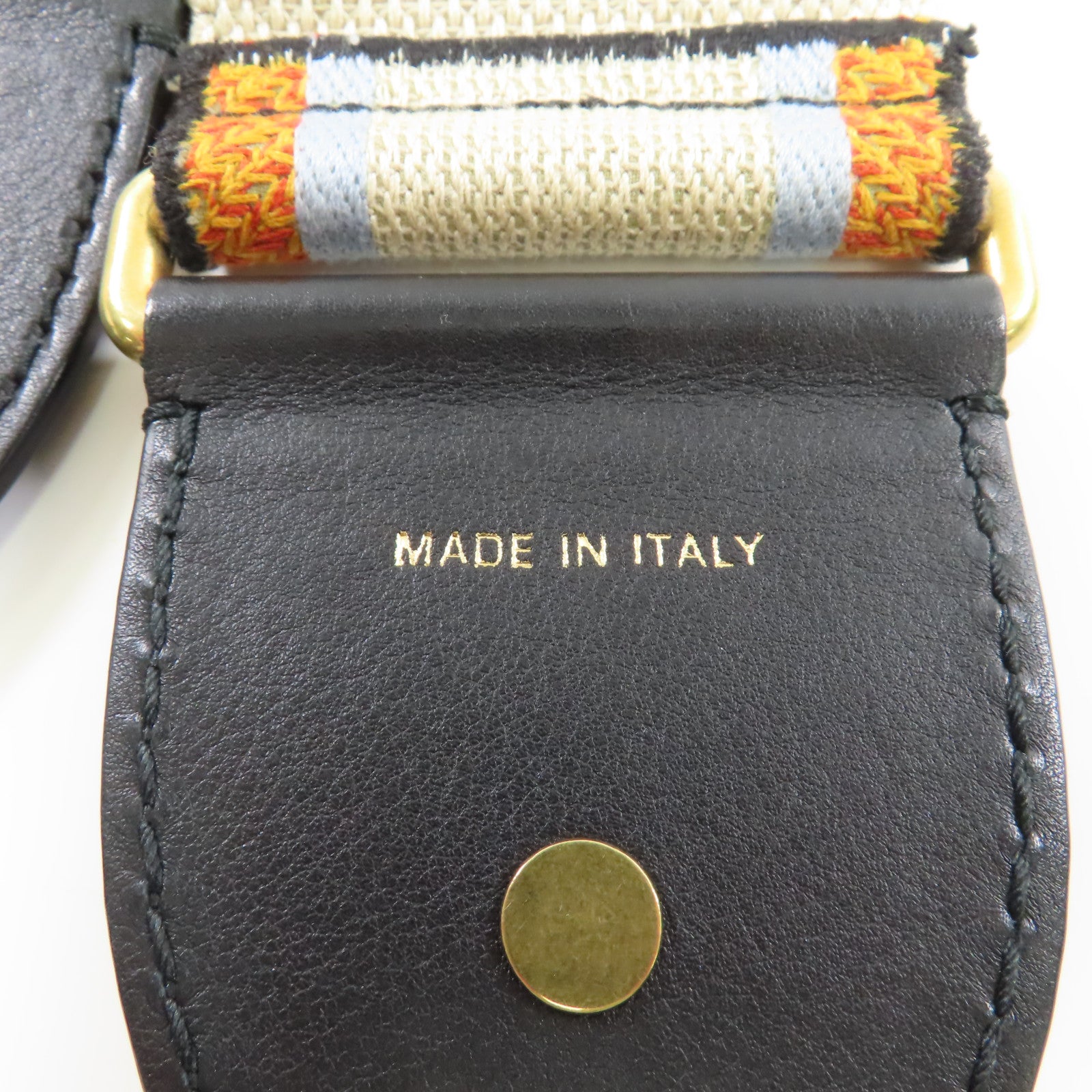 Dior 帆布Shoulder Strap金扣肩背帶米色