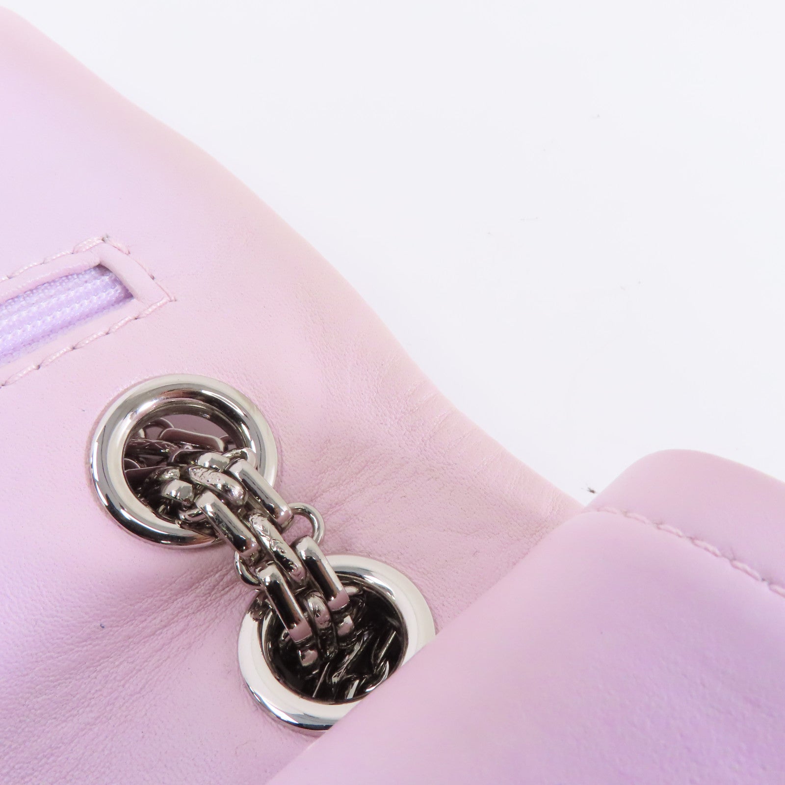 CHANEL 【激減優惠】菱格羊皮皮革2.55 Chain Shoulder Bag銀扣鏈帶肩背袋銀色