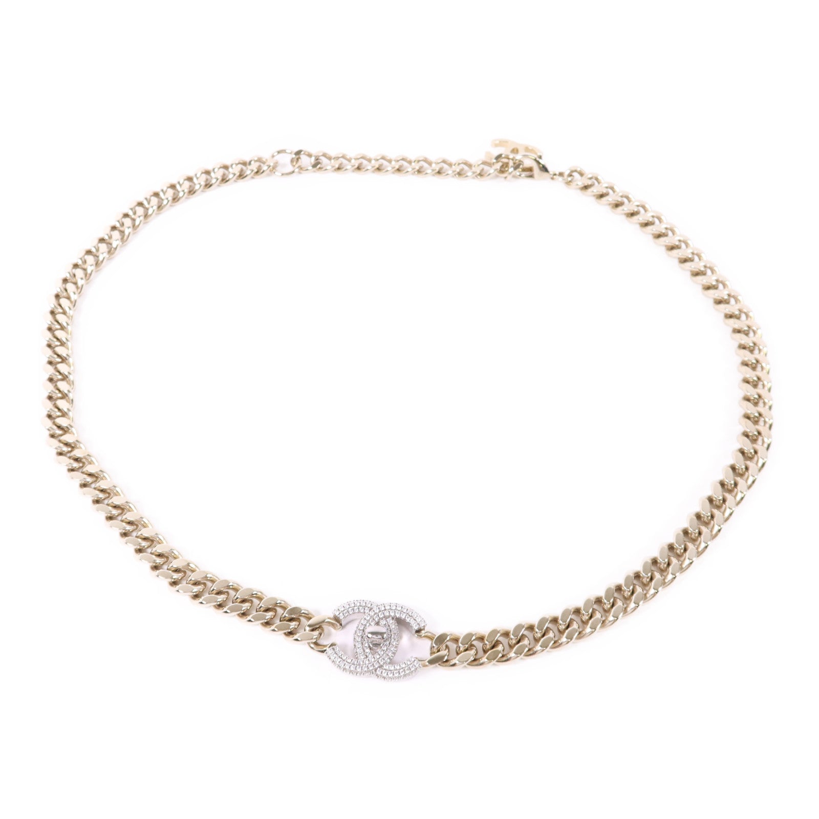 CHANEL 金屬/水晶Chain Belt鍊腰帶