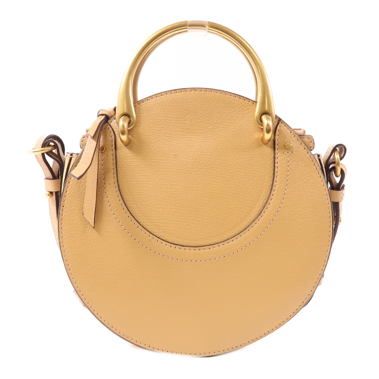 Chloe 牛皮皮革/麂皮皮革Shoulder Bag金扣手挽肩背兩用袋