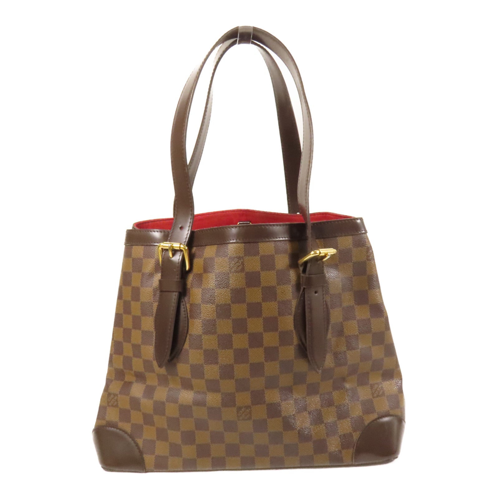 LOUIS VUITTON Damier Hampstead MM金扣手挽袋