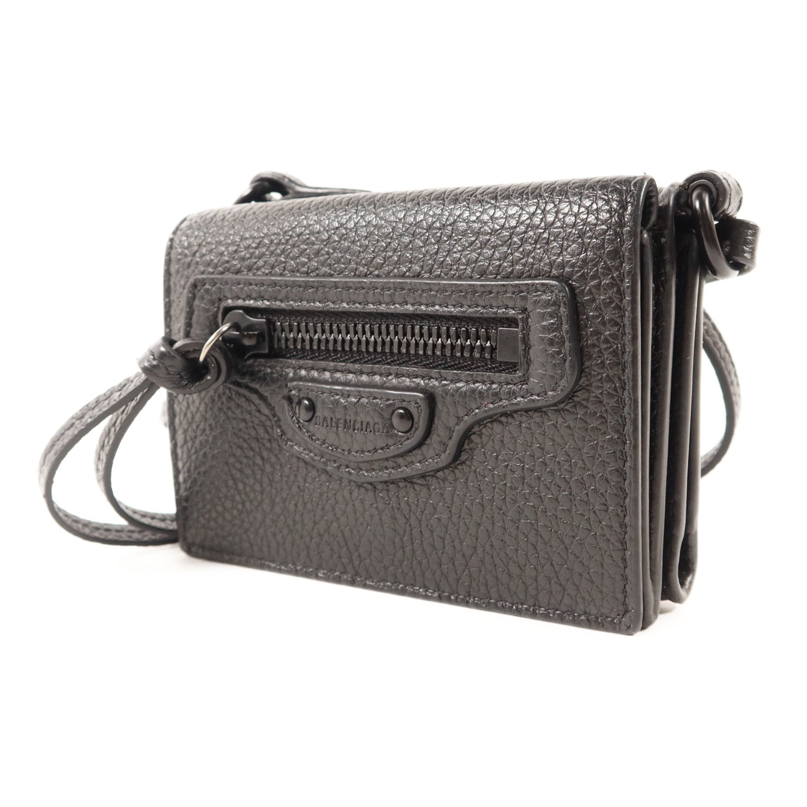 BALENCIAGA 牛皮皮革Mini Neo Classic Wallet Bag肩背袋