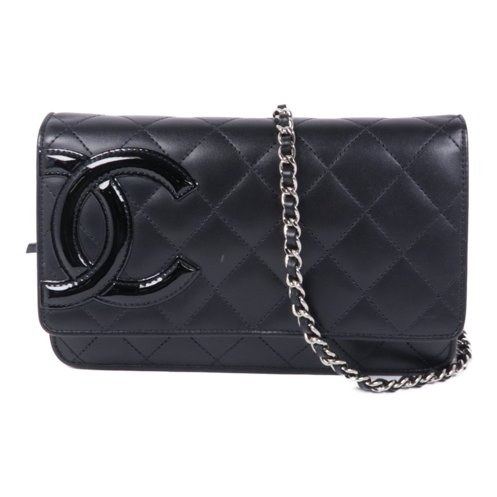 シャネル CAMBON WOC ウォレット オン チェーン CHANEL 牛皮皮革Cambon WOC Wallet On Chain銀扣鏈帶肩背袋