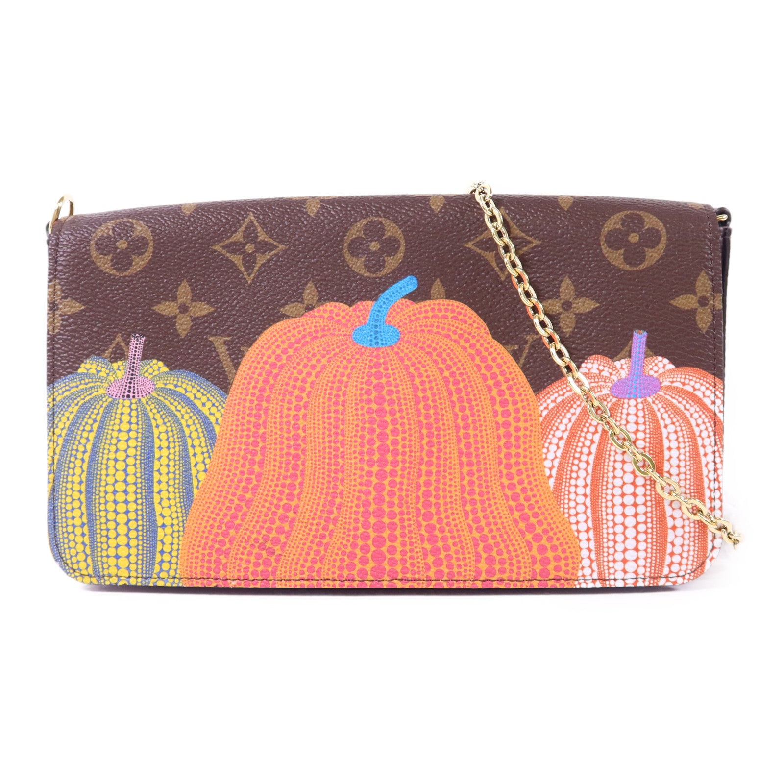 LOUIS VUITTON Monogram LV x YK Felicie Pochette金扣鏈帶肩背袋