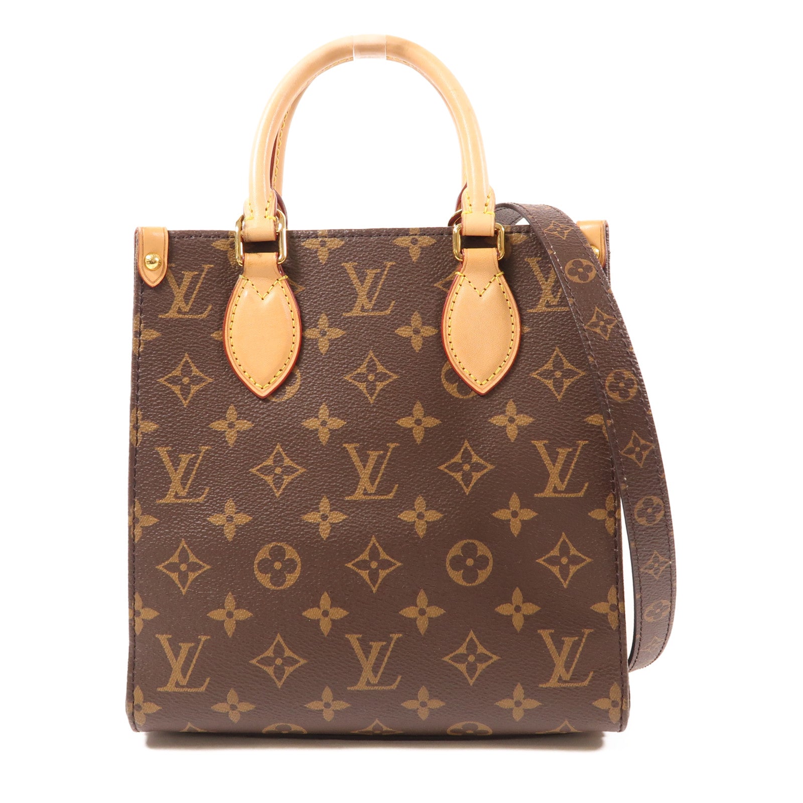 LOUIS VUITTON LV GHW Sac Plat BB 2 Way Shoulder Handbag M45847 Monogram Brown