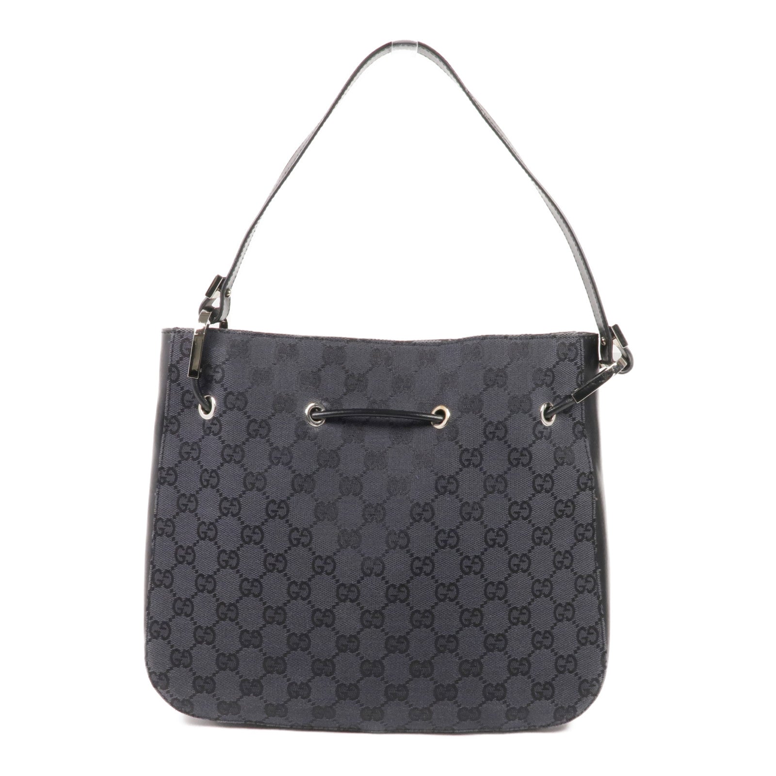 GUCCI 帆布Handbag銀扣手挽袋