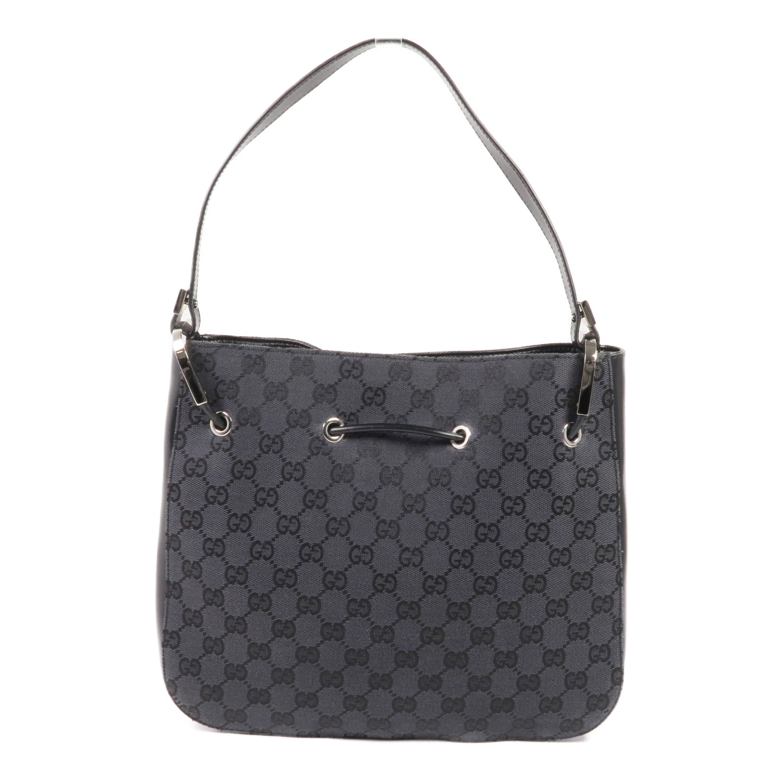 GUCCI 帆布Handbag銀扣手挽袋