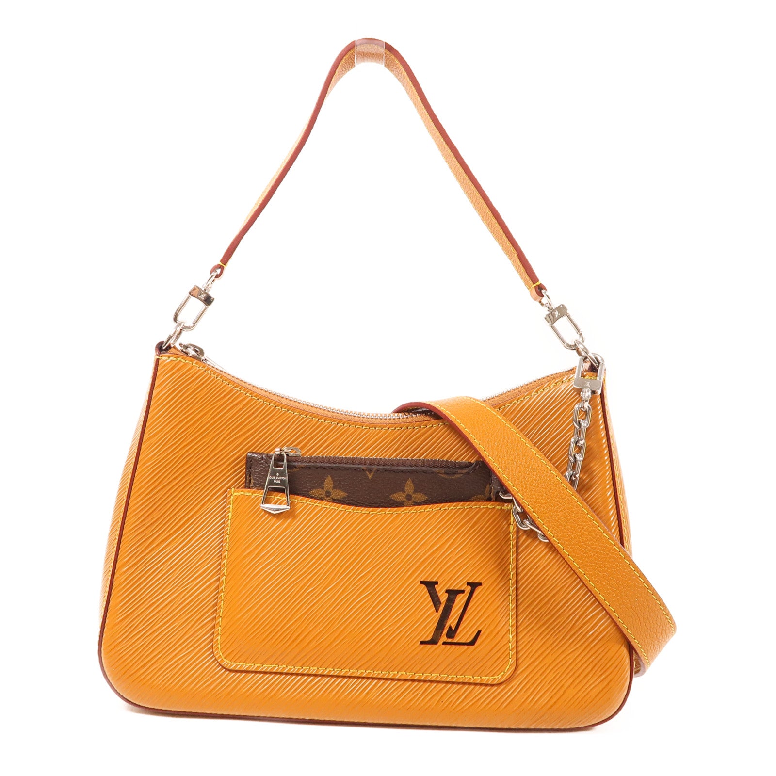 LOUIS VUITTON Epi Marelle銀扣手挽肩背兩用袋