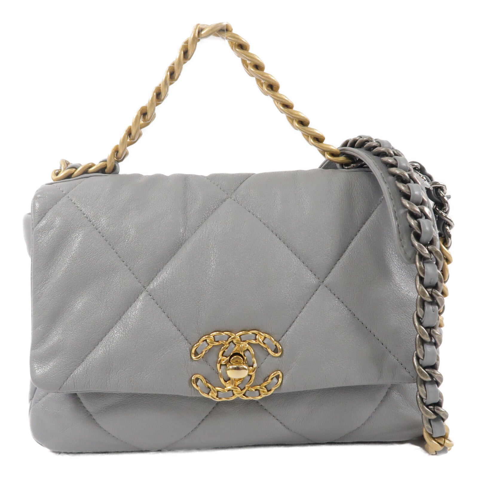 CHANEL 羊皮皮革Chanel 19 Small鏈帶肩背袋
