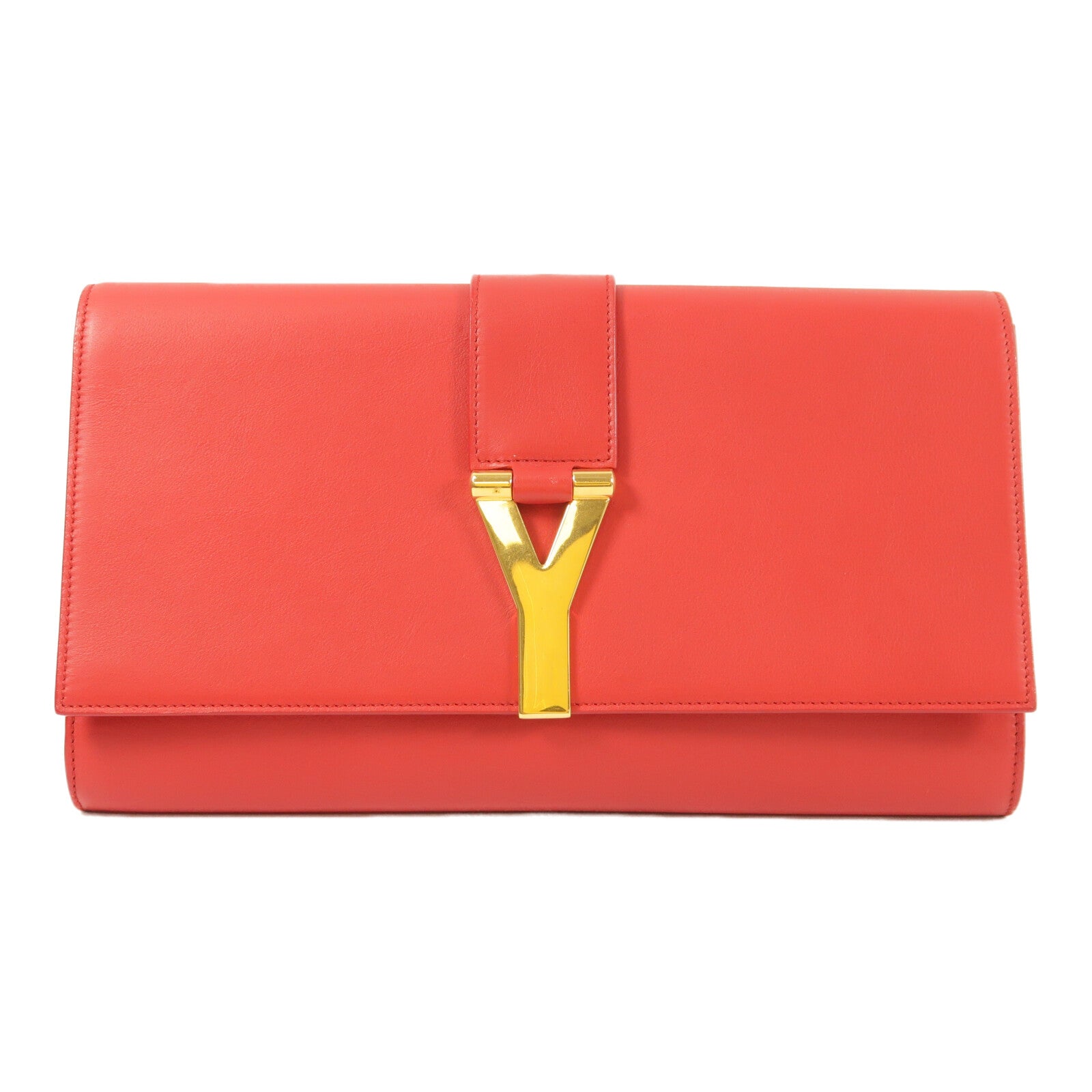 SAINT LAURENT 牛皮皮革Clutch金扣手拿包