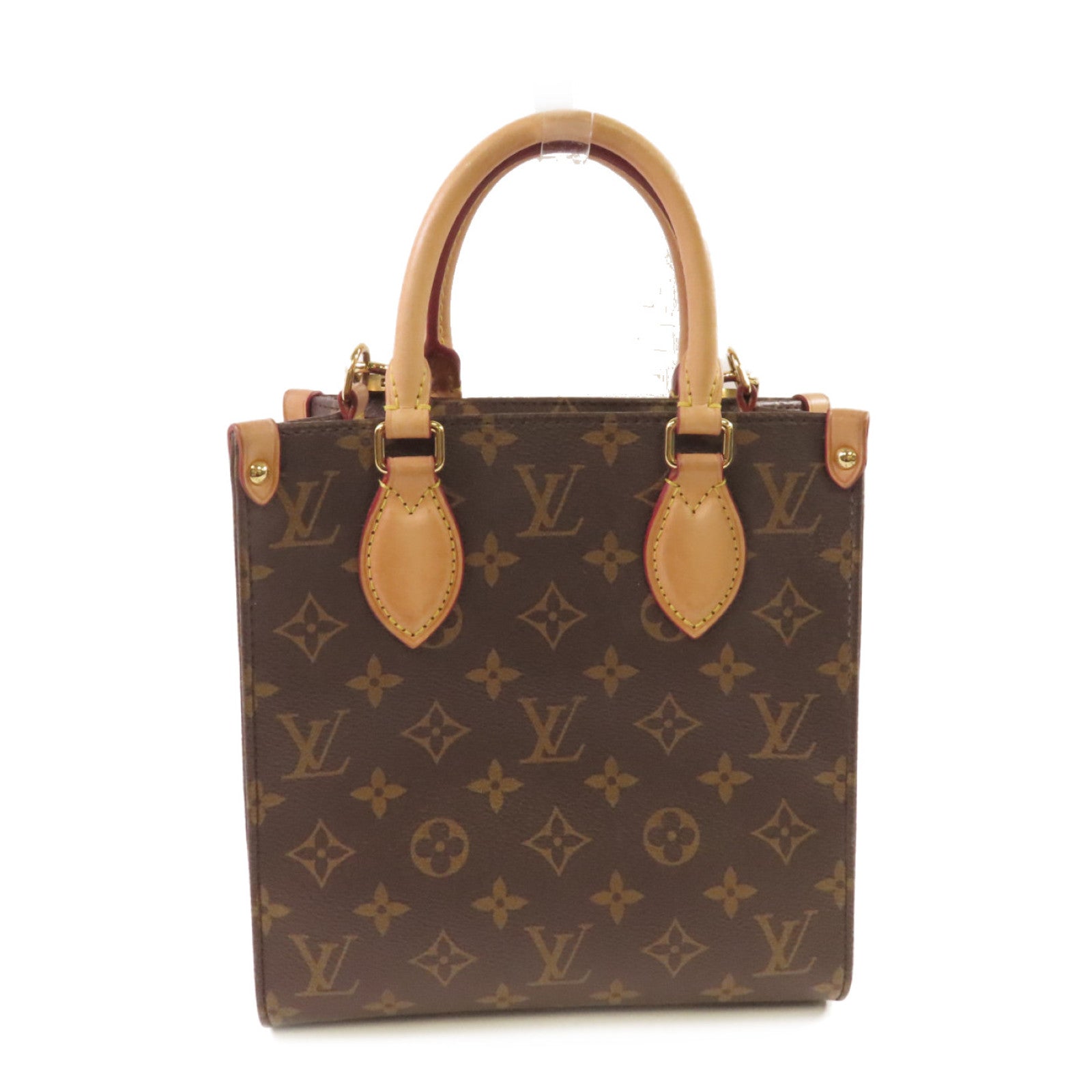 LOUIS VUITTON 【激減優惠】Monogram Sac Plat BB 2Way Shoulder Bag金扣手挽肩背兩用袋啡色