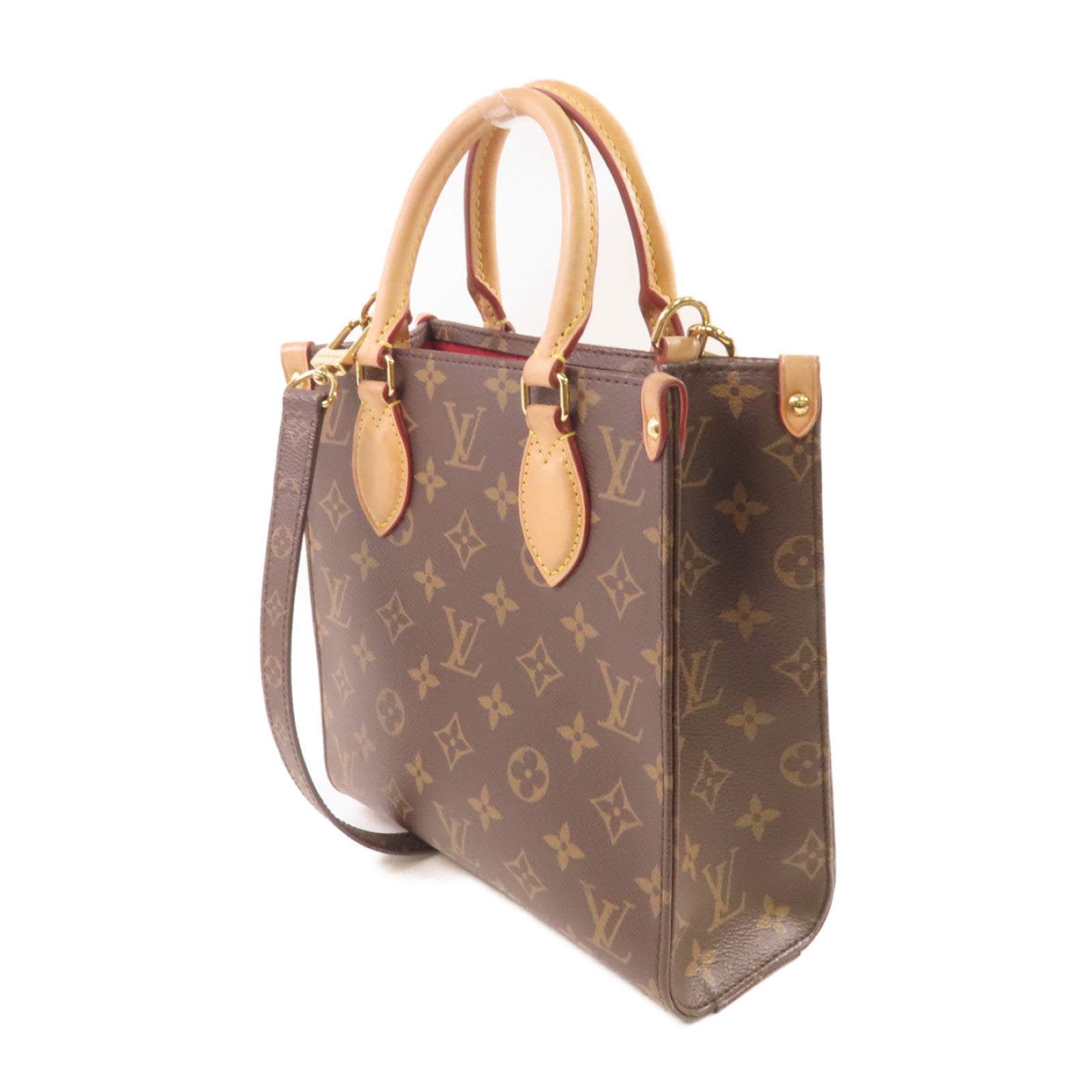 LOUIS VUITTON 【激減優惠】Monogram Sac Plat BB 2Way Shoulder Bag金扣手挽肩背兩用袋啡色