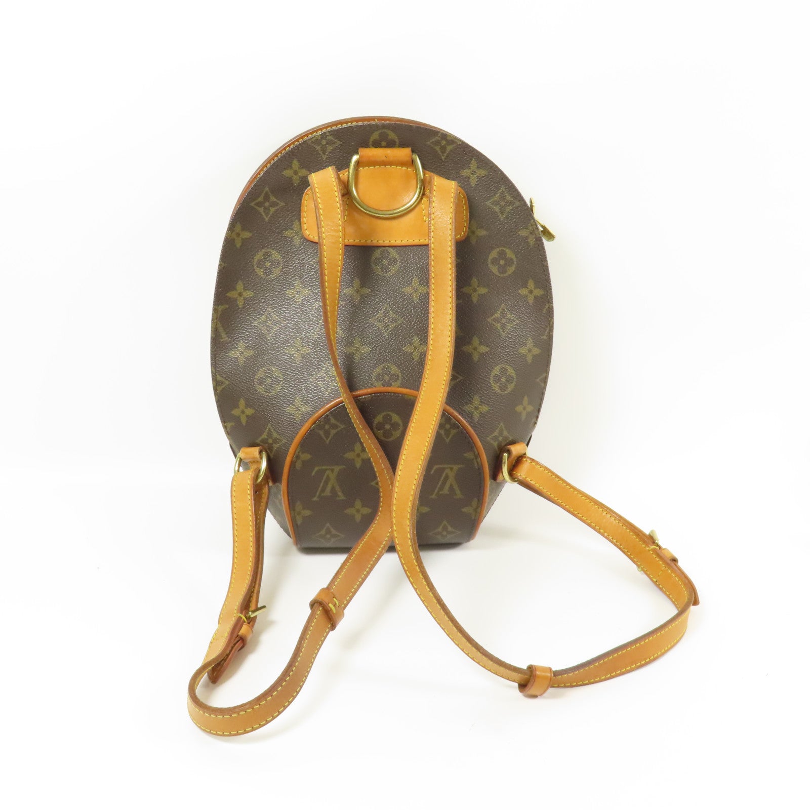 LOUIS VUITTON 【激減優惠】Monogram Ellipse Sac A Dos Backpack金扣背包棕色
