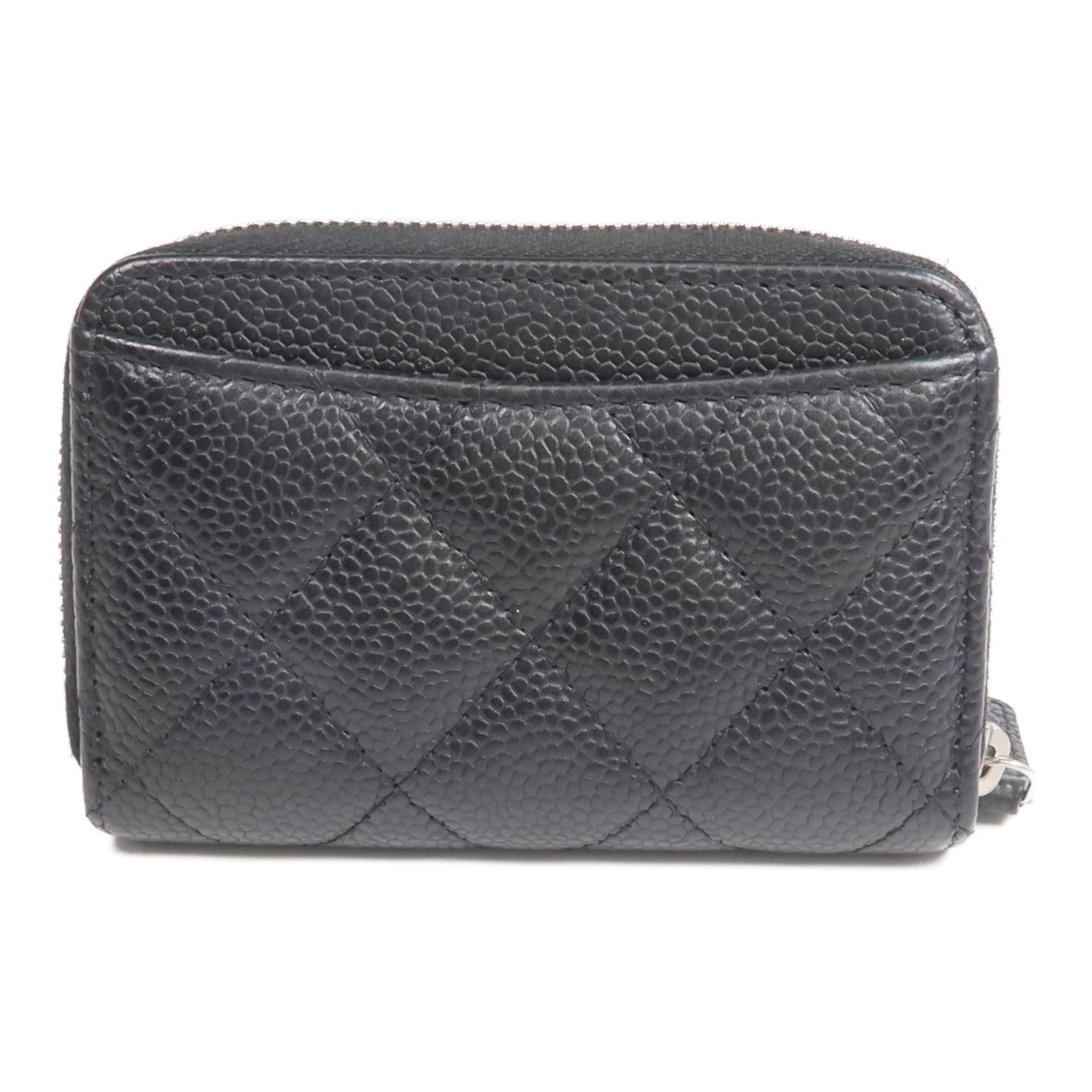 CHANEL 牛皮皮革Card Holder銀扣卡片套
