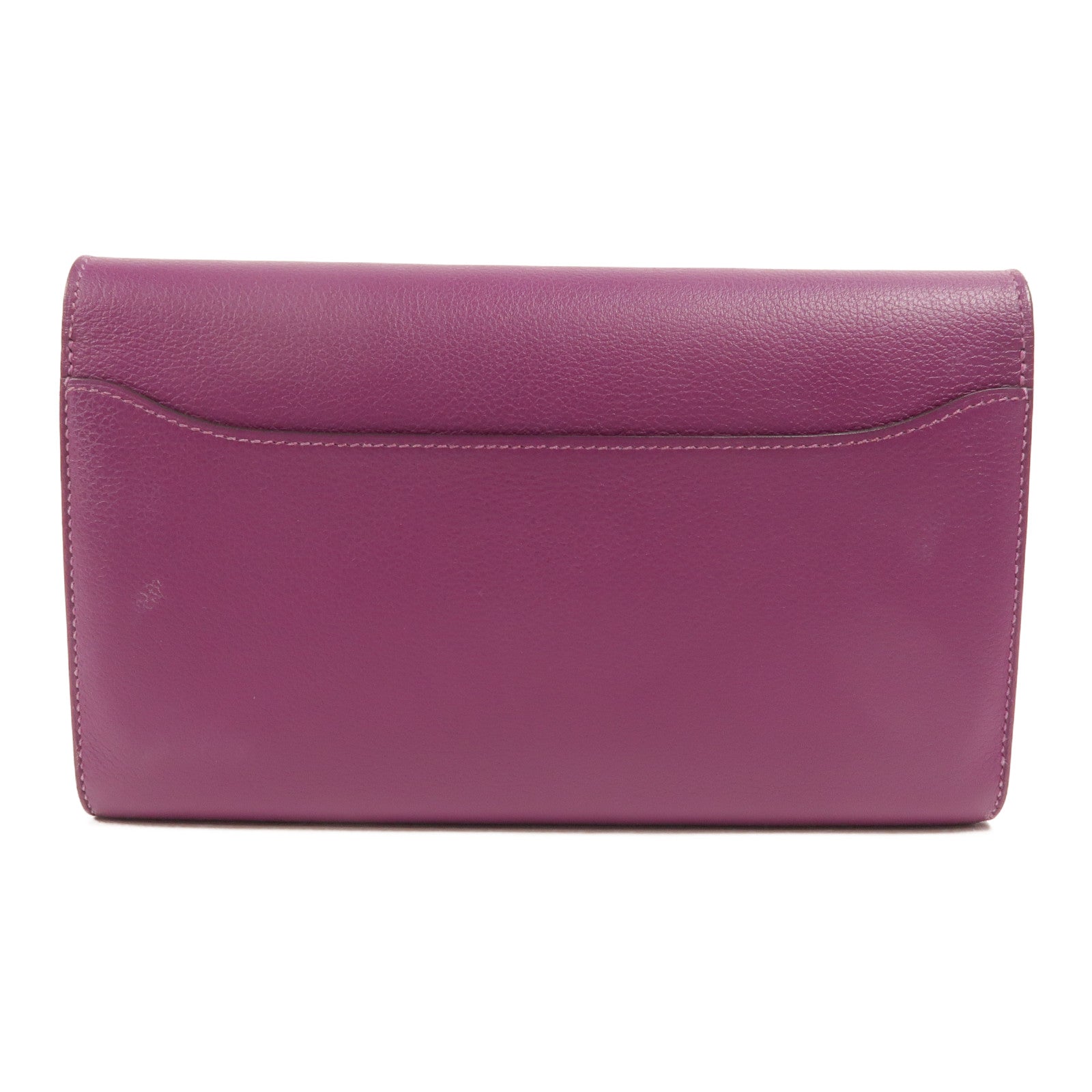 HERMES Evercolor皮革Constance Long Wallet長錢包Anemone