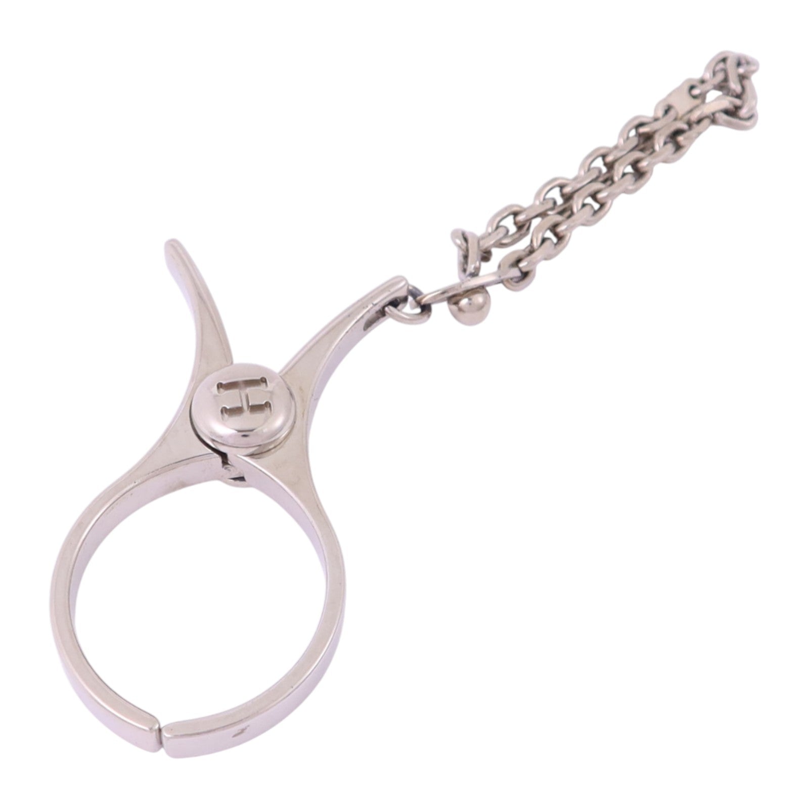 HERMES 金屬Filou Glove Clip Charm銀扣掛飾