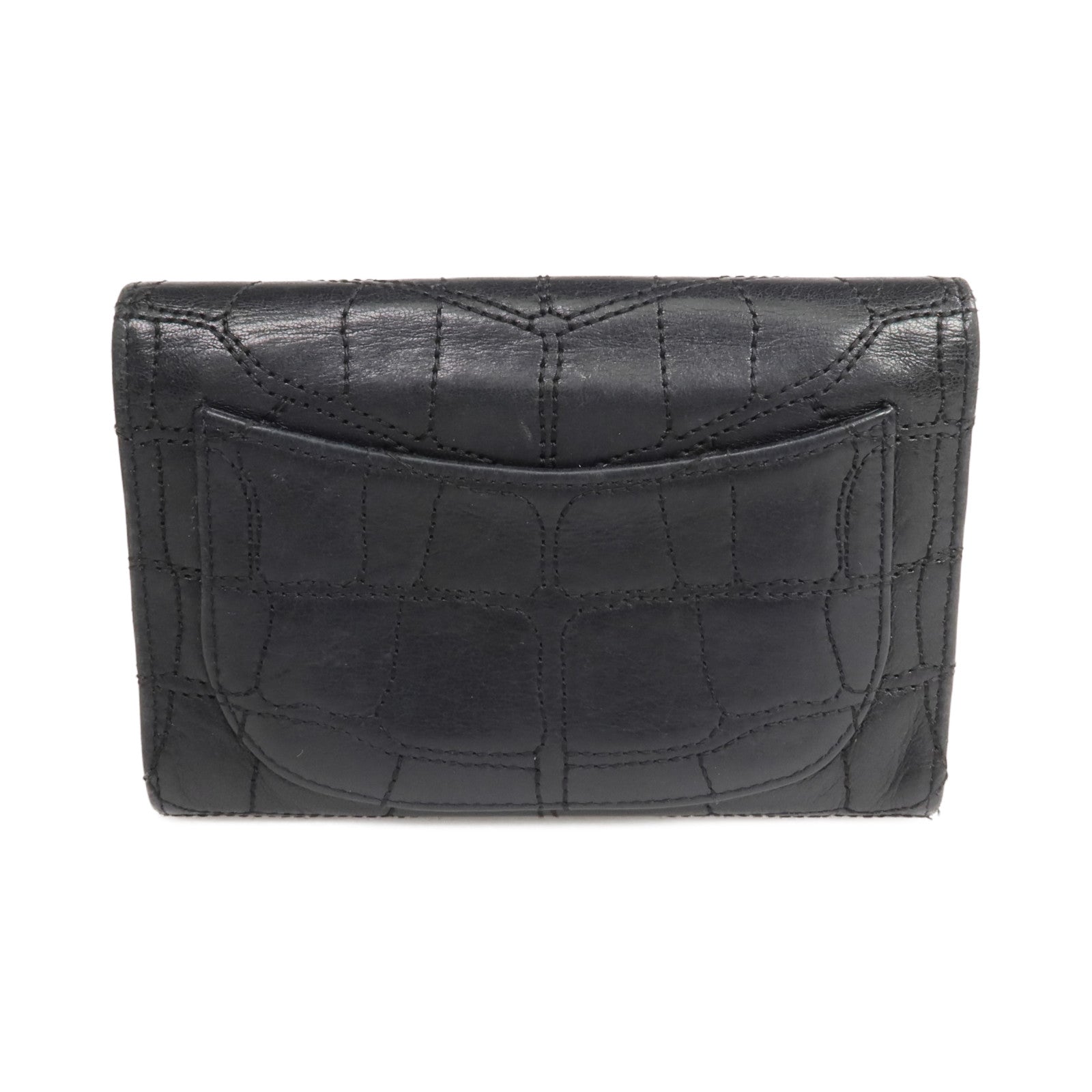 CHANEL 【激減優惠】牛皮皮革2.55 Wallet銀扣錢包