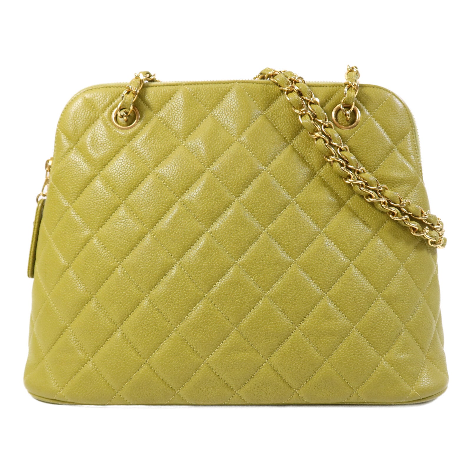 CHANEL 牛皮皮革Shoulder Bag金扣鏈帶肩背袋