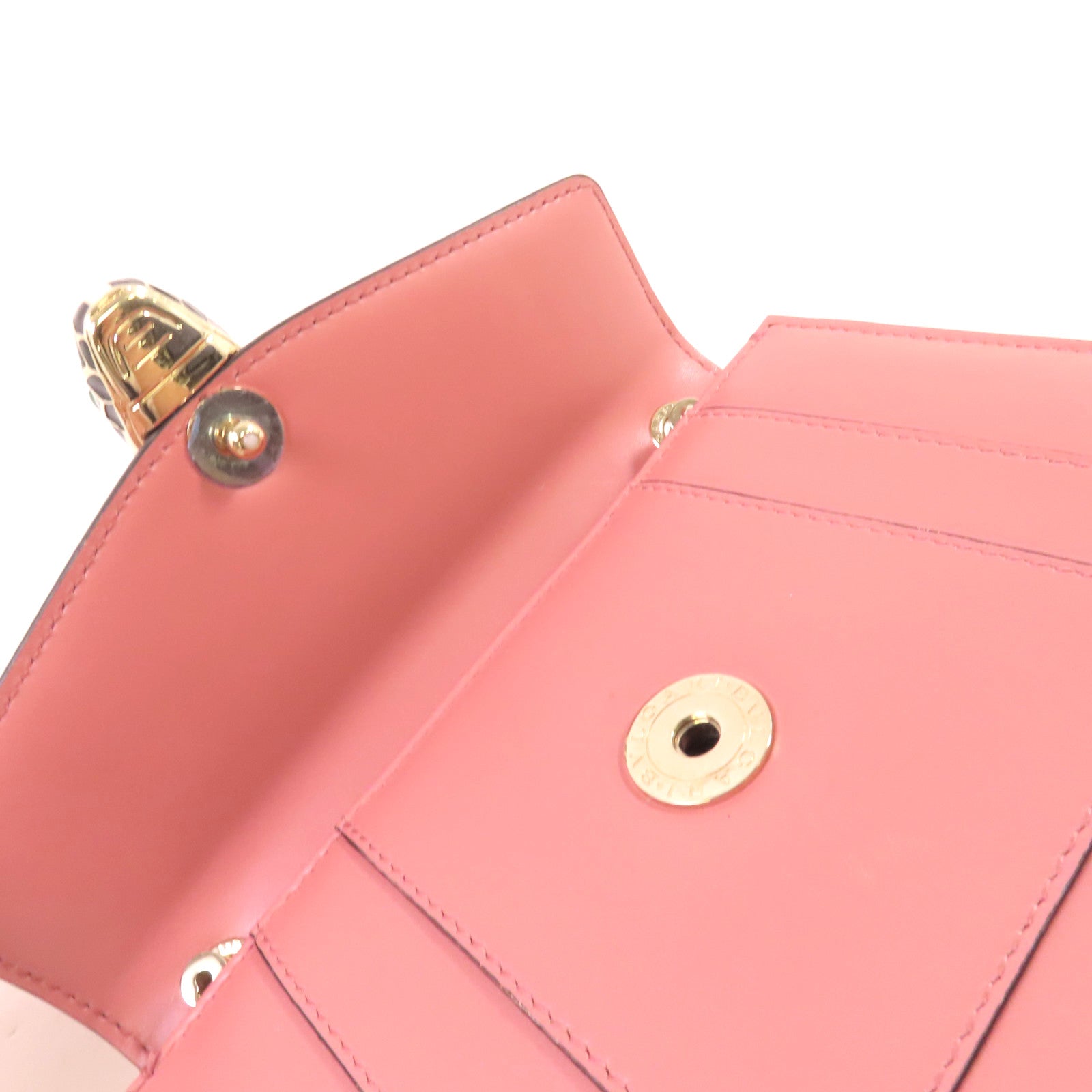 BVLGARI 【激減優惠】牛皮皮革Serpenti Forever Small Shoulder Bag銀扣鏈帶肩背粉紅色