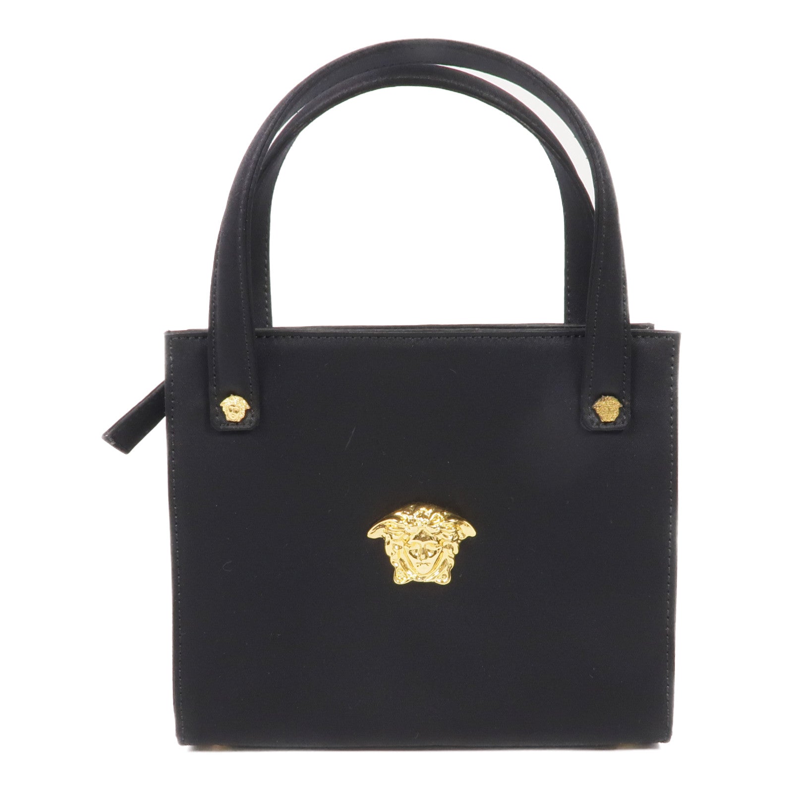 VERSACE Satin Fabric Handbag金扣手挽袋