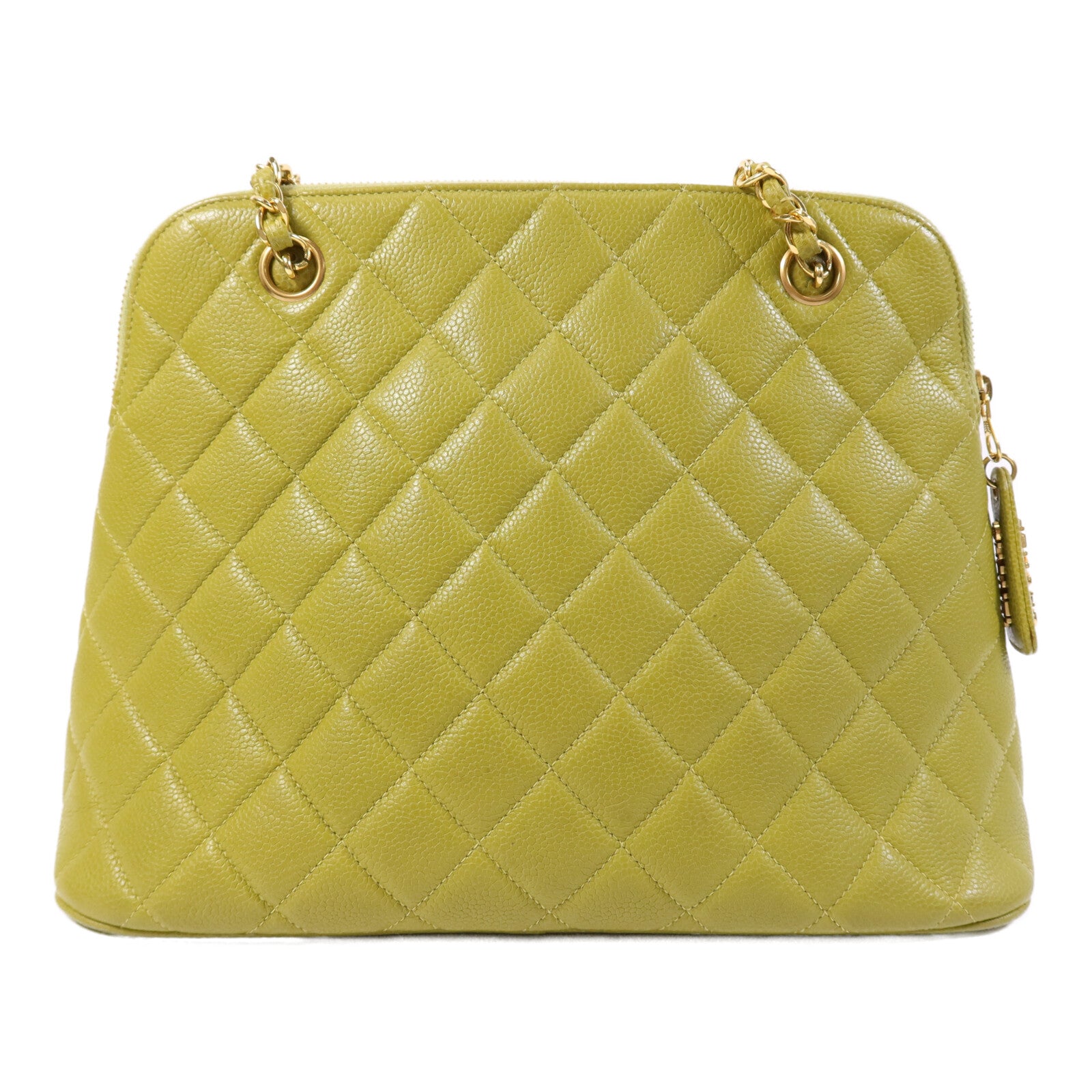 CHANEL 牛皮皮革Shoulder Bag金扣鏈帶肩背袋