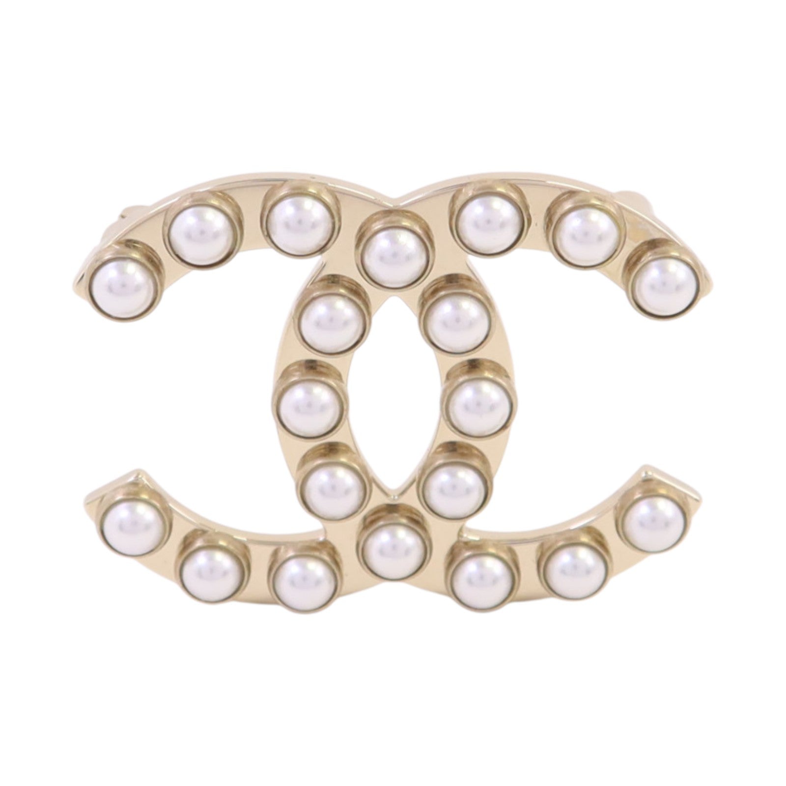 CHANEL 【激減優惠】金屬/仿珍珠Brooch金扣胸針