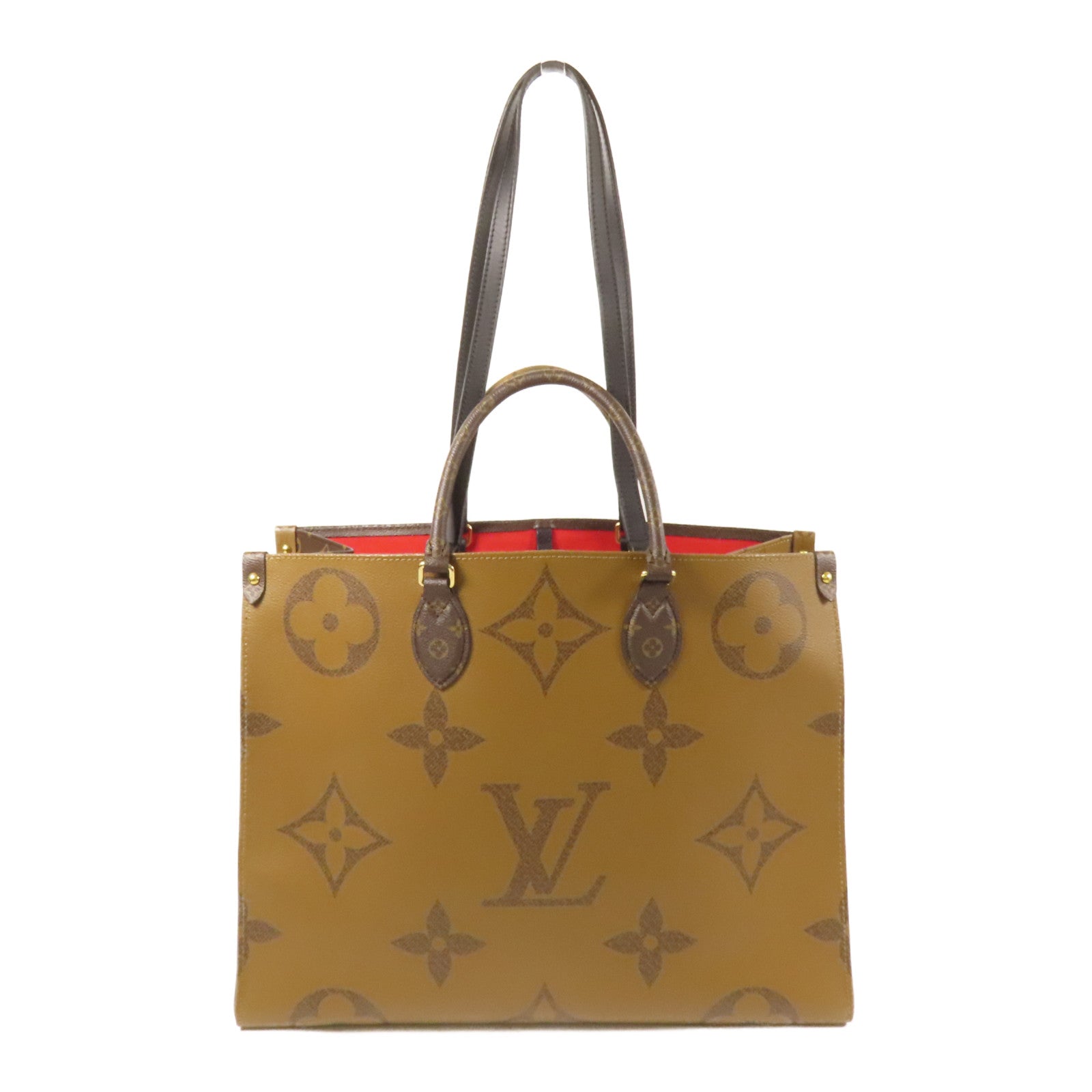LOUIS VUITTON Monogram Giant OnTheGo GM金扣手挽肩背兩用袋