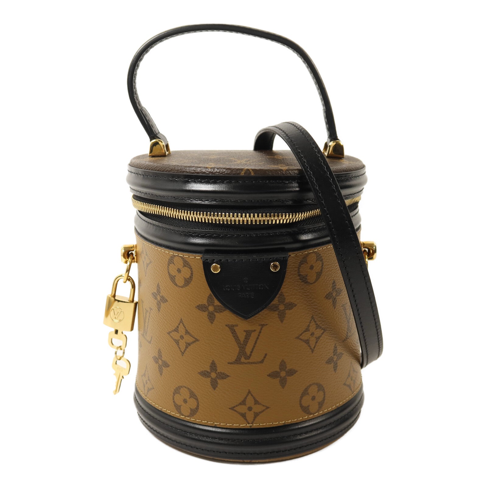 LOUIS VUITTON Monogram Reverse Cannes金扣手挽肩背兩用袋