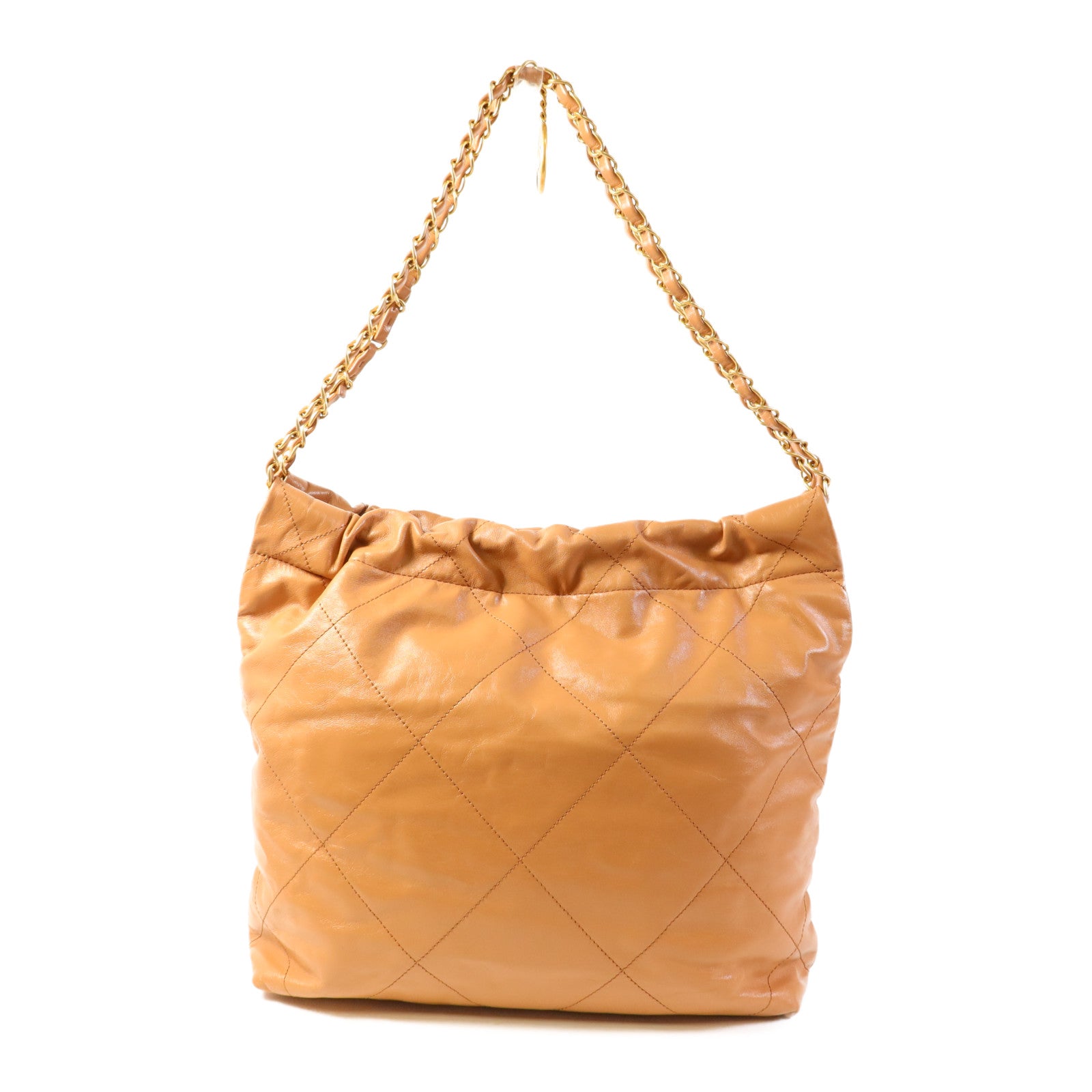CHANEL 牛皮皮革Chanel 22金扣鏈帶肩背袋