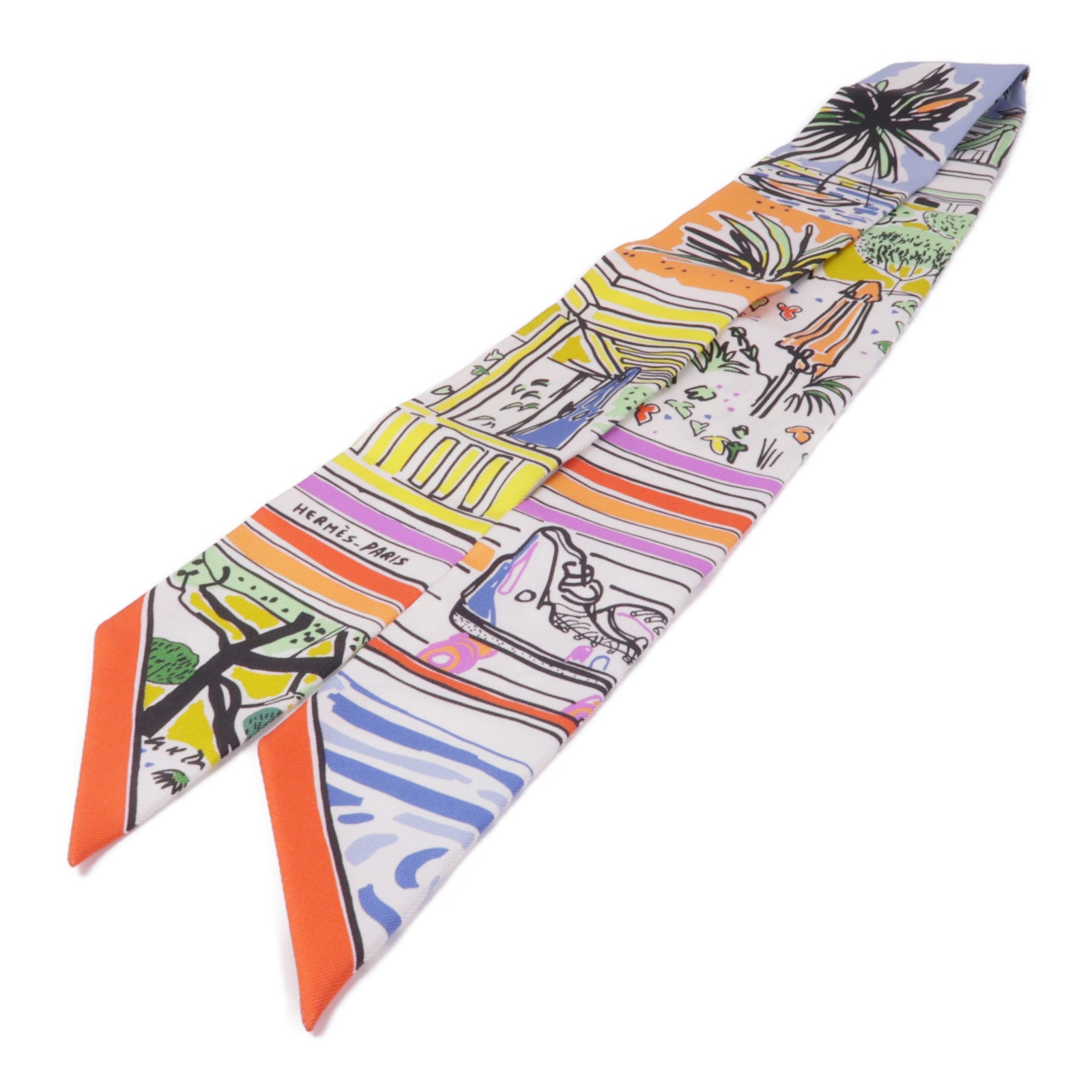 HERMES Twilly Scarf Silk Multicolor