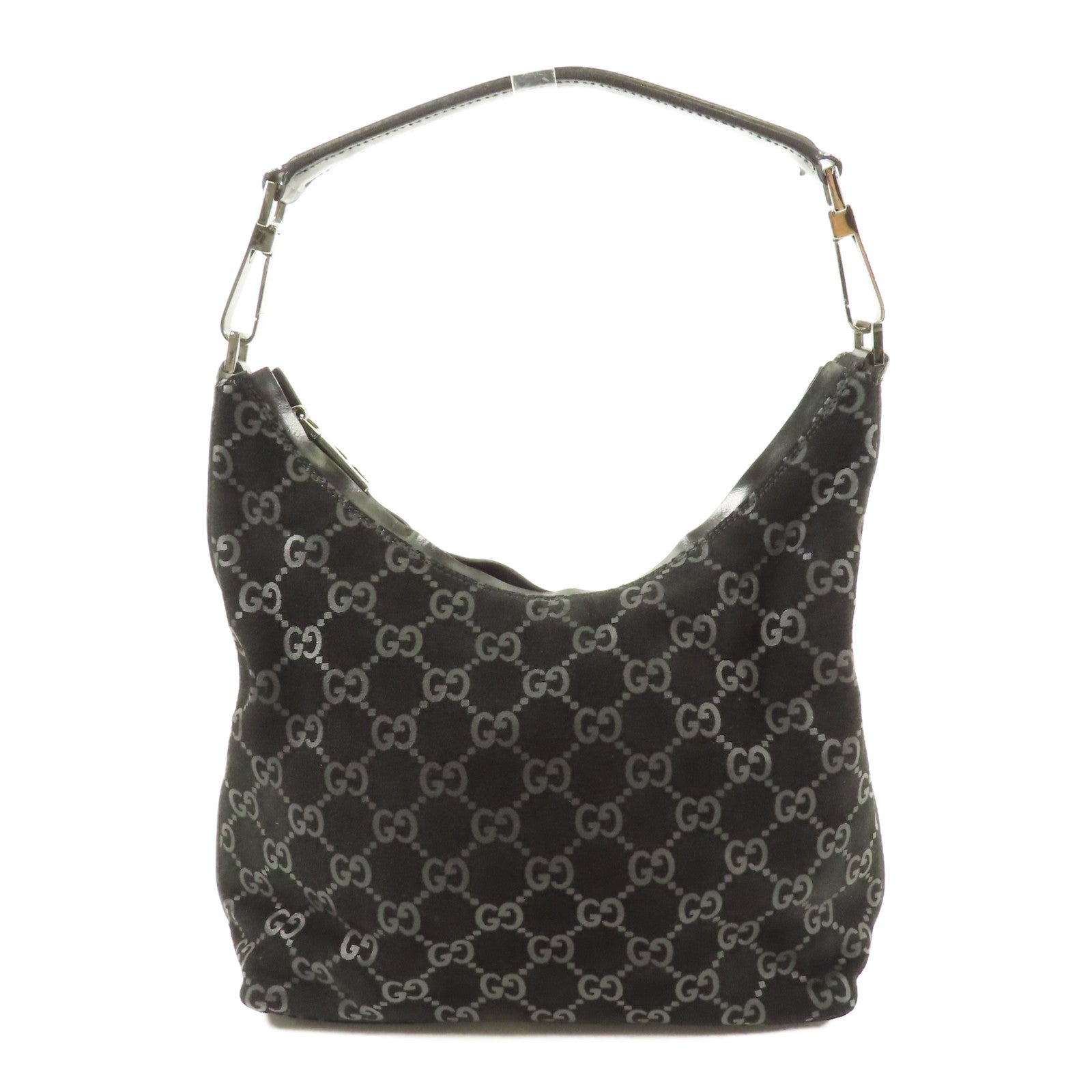 GUCCI 絨布Rare銀扣手挽袋