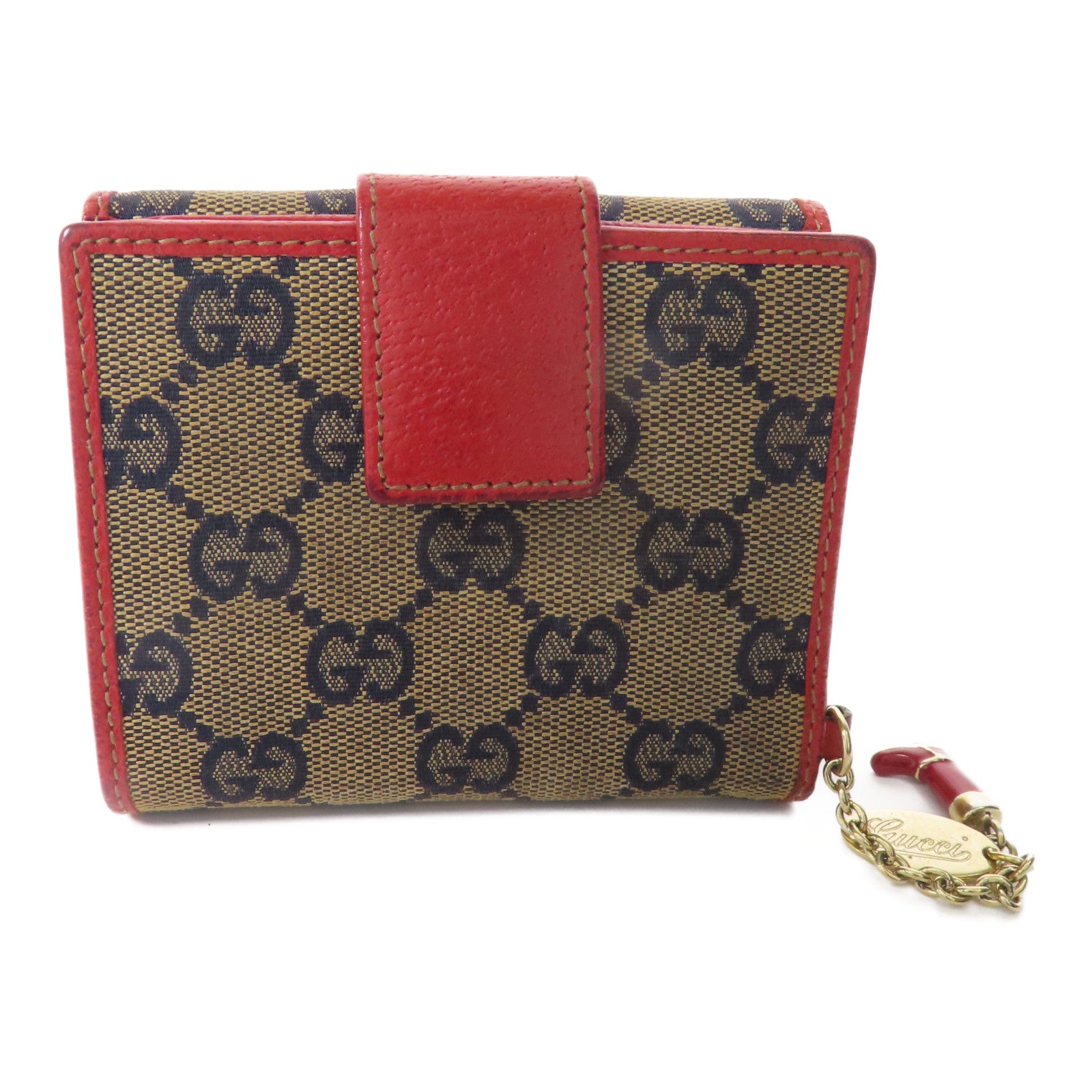GUCCI 帆布Wallet金扣錢包