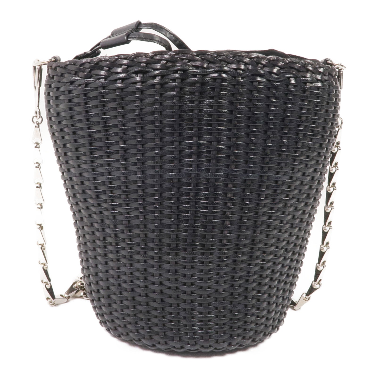 GUCCI 牛皮皮革Chain Shoulder Bag銀扣鏈帶肩背袋