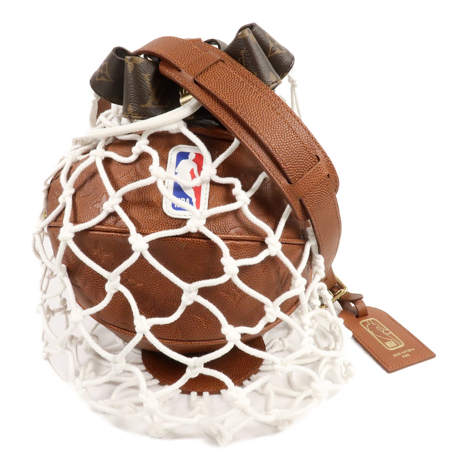 LOUIS VUITTON Monogram/牛皮皮革LV x NBA Ball in Basket Bag肩背袋