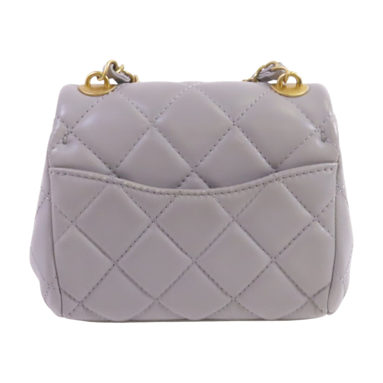 CHANEL 羊皮皮革Chain Shoulder金扣鏈帶肩背袋