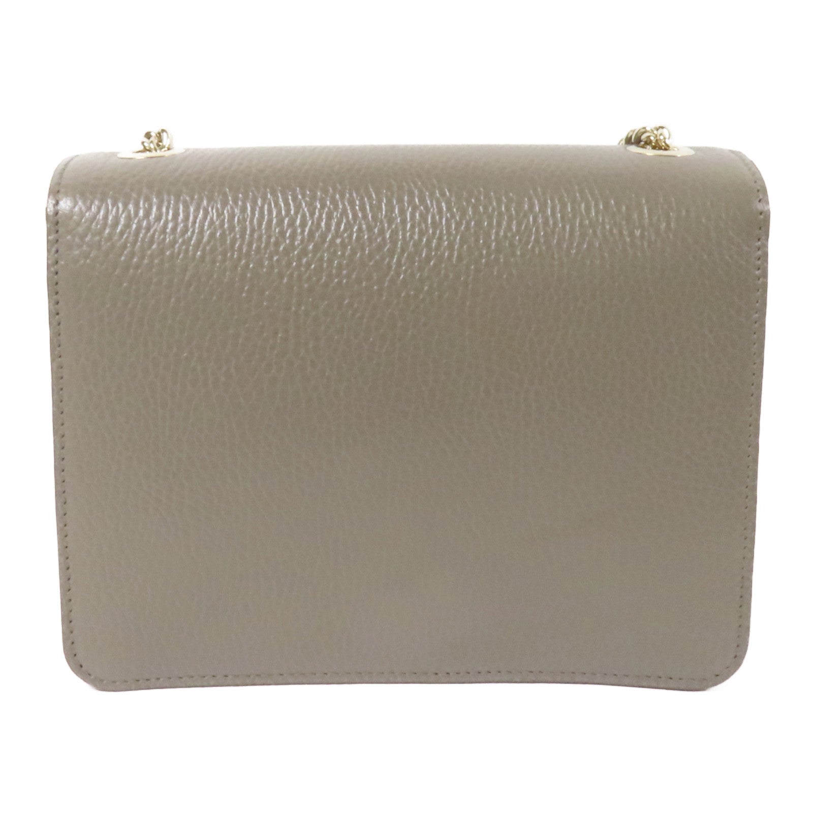 GUCCI 牛皮皮革Interlocking G金扣鏈帶肩背袋