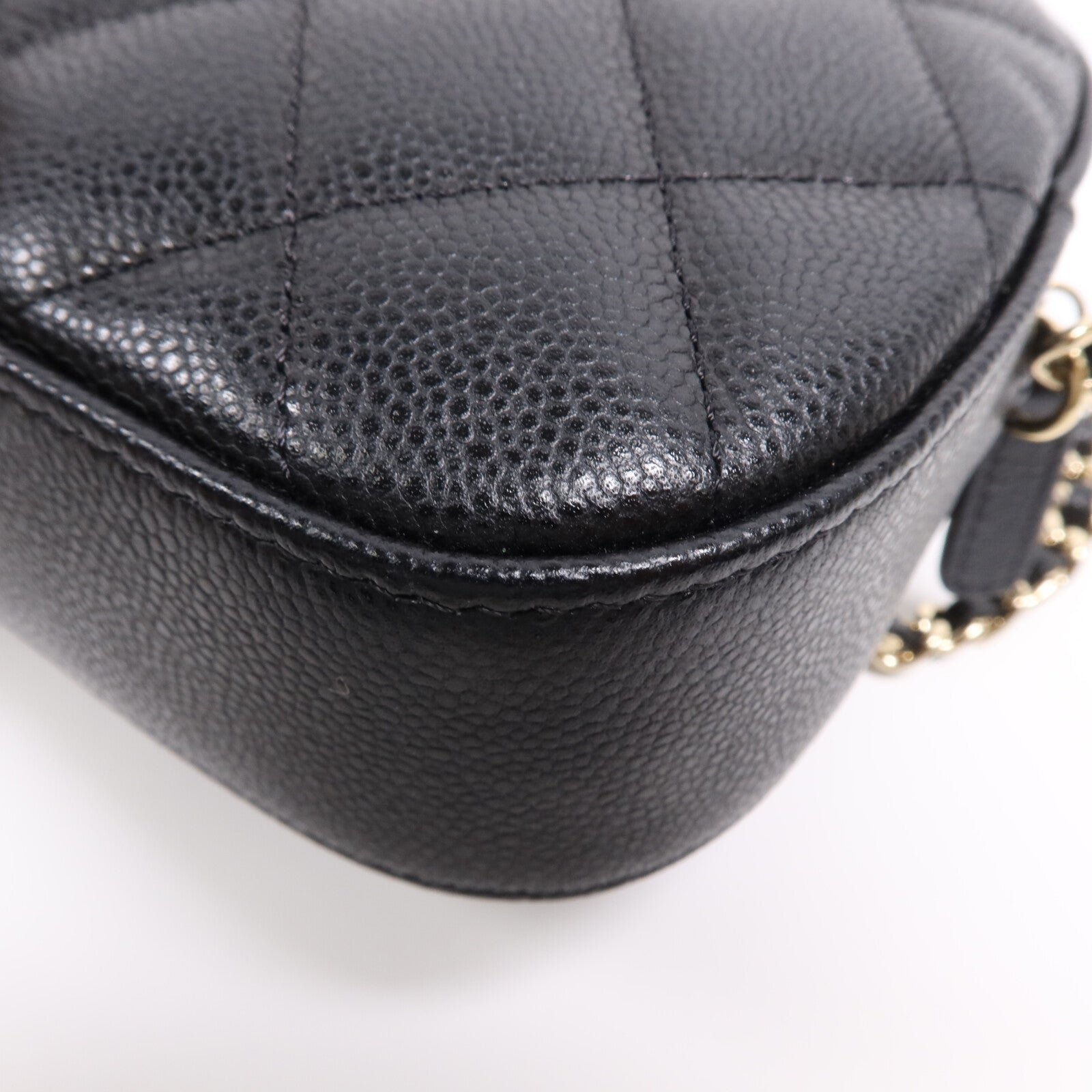 CHANEL 牛皮皮革Chain Shoulder Bag金扣鏈帶肩背袋