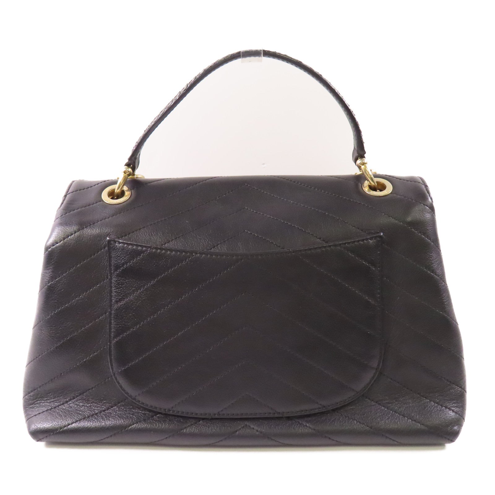 CHANEL 【激減優惠】蛇皮/牛皮皮革金扣2 Way Bag手挽肩背兩用袋