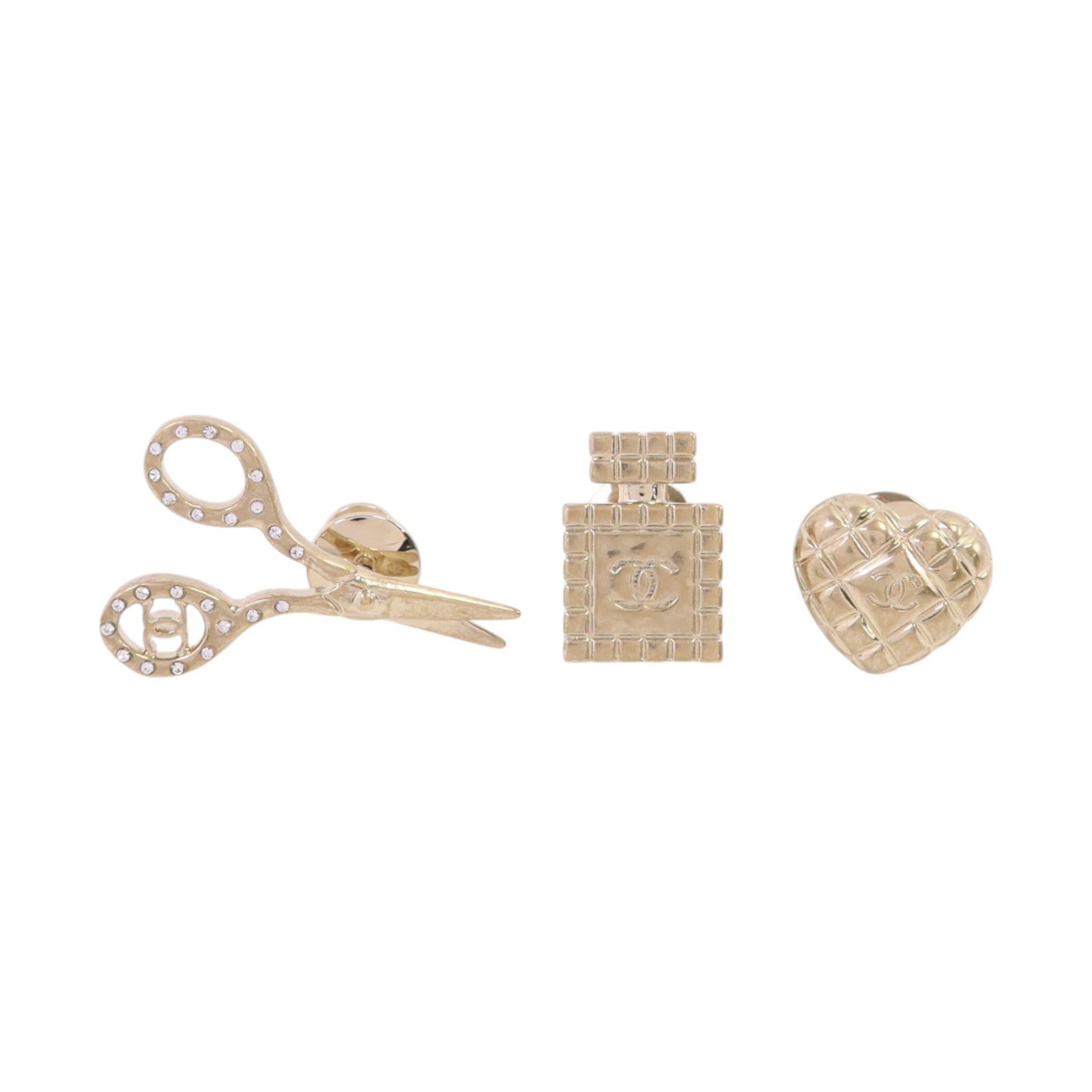 CHANEL 【激減優惠】金屬/水鑽Brooch金扣胸針