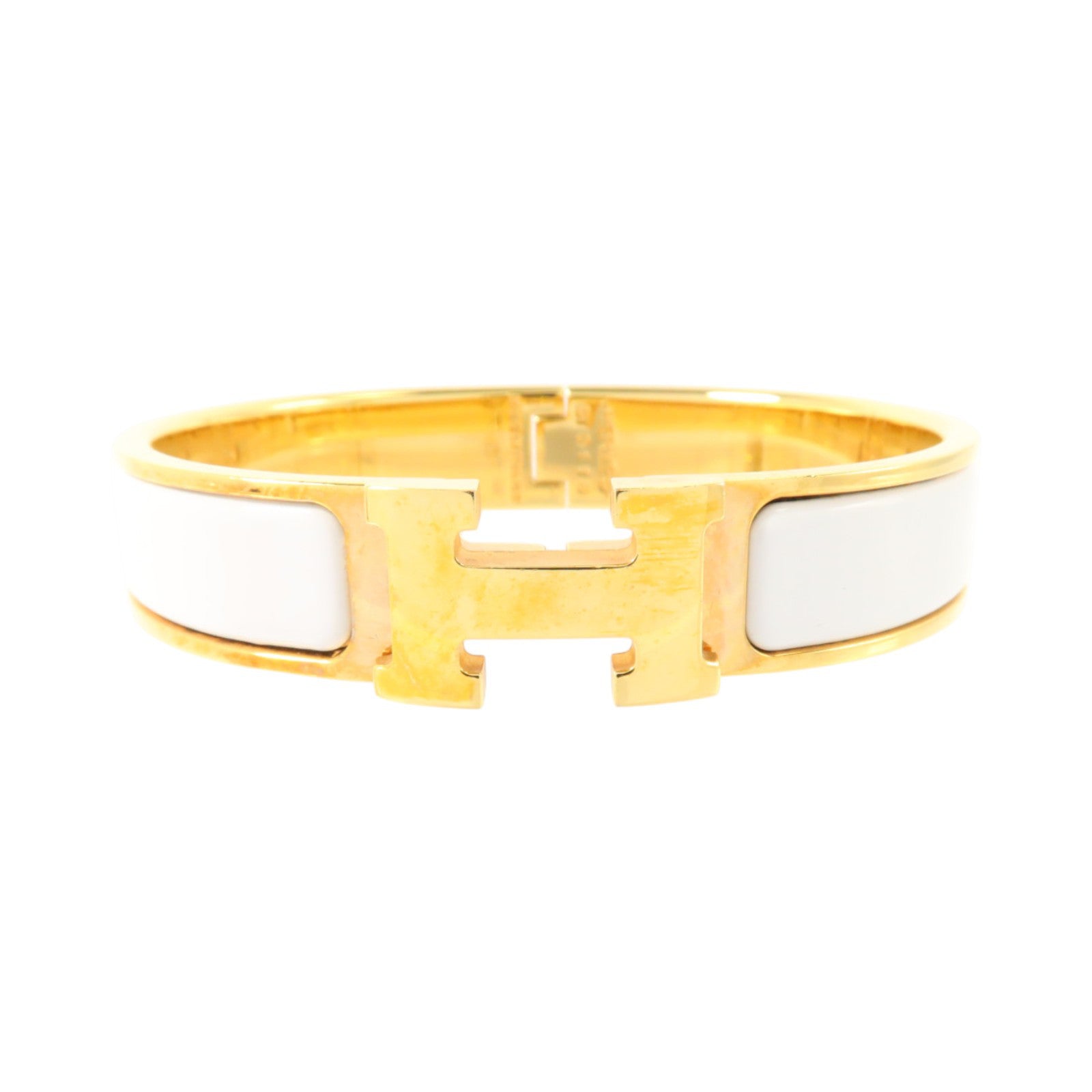 HERMES 金屬/琺瑯Clic H Bracelet金扣手鏈