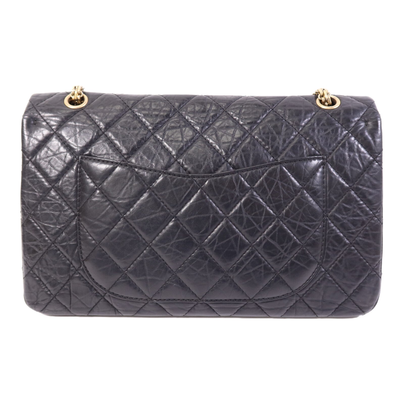 CHANEL 【激減優惠】牛皮皮革2.55 Large金扣鏈帶肩背袋