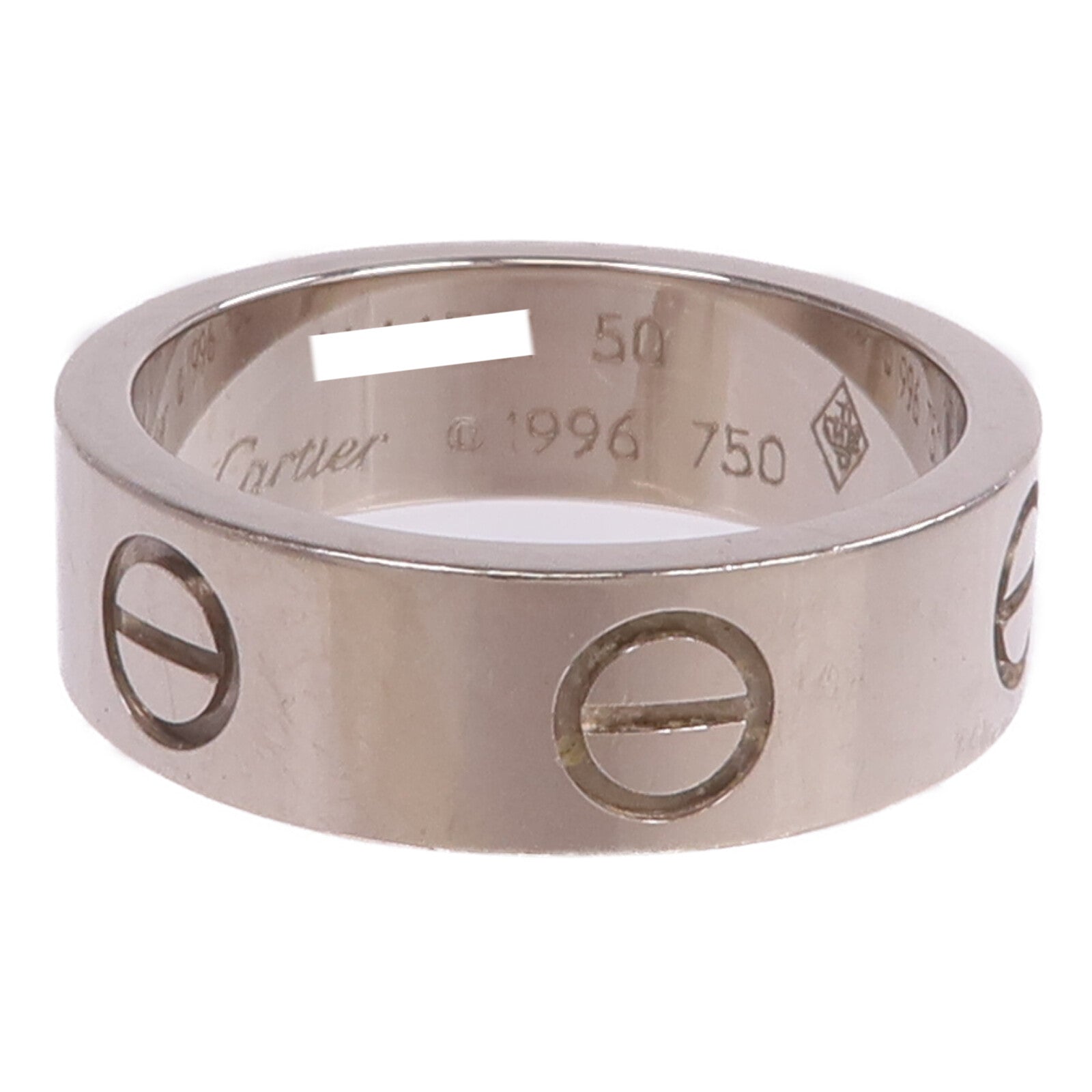 CARTIER 18K白金Love Ring戒指Cartier#50/US#5.25