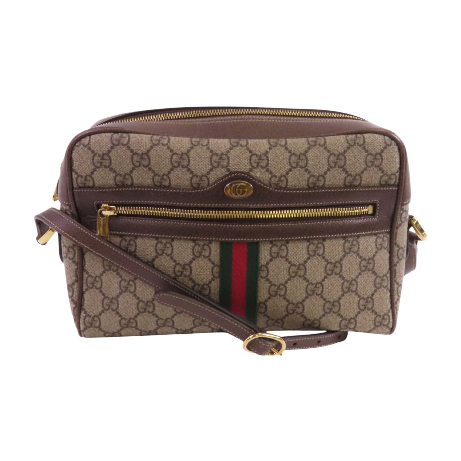 GUCCI 塗層帆布Ophidia Crossbody Bag金扣肩背袋